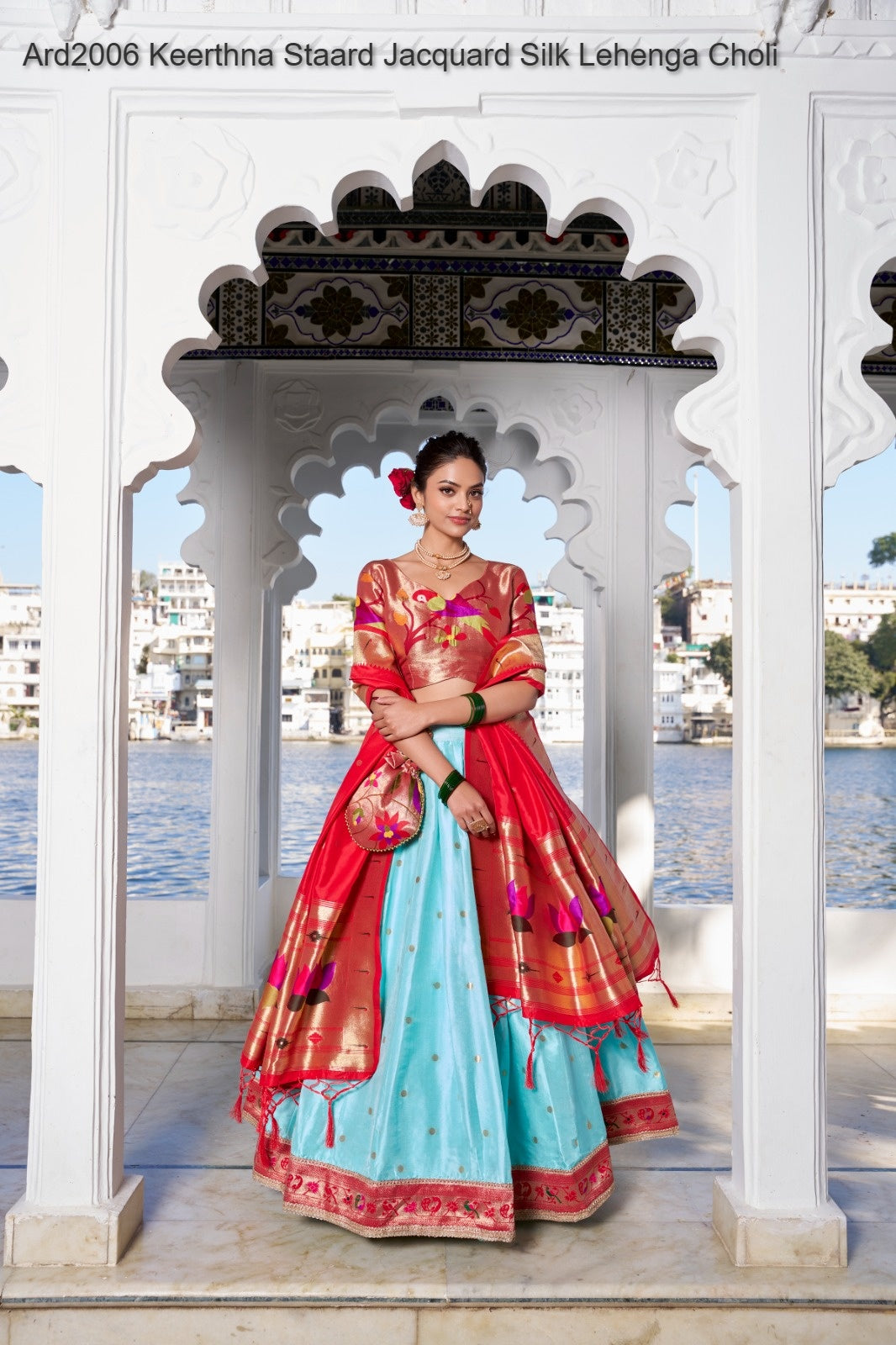 Ard2006 Keerthna Non-Branded Staard Jacquard Silk Lehenga Choli