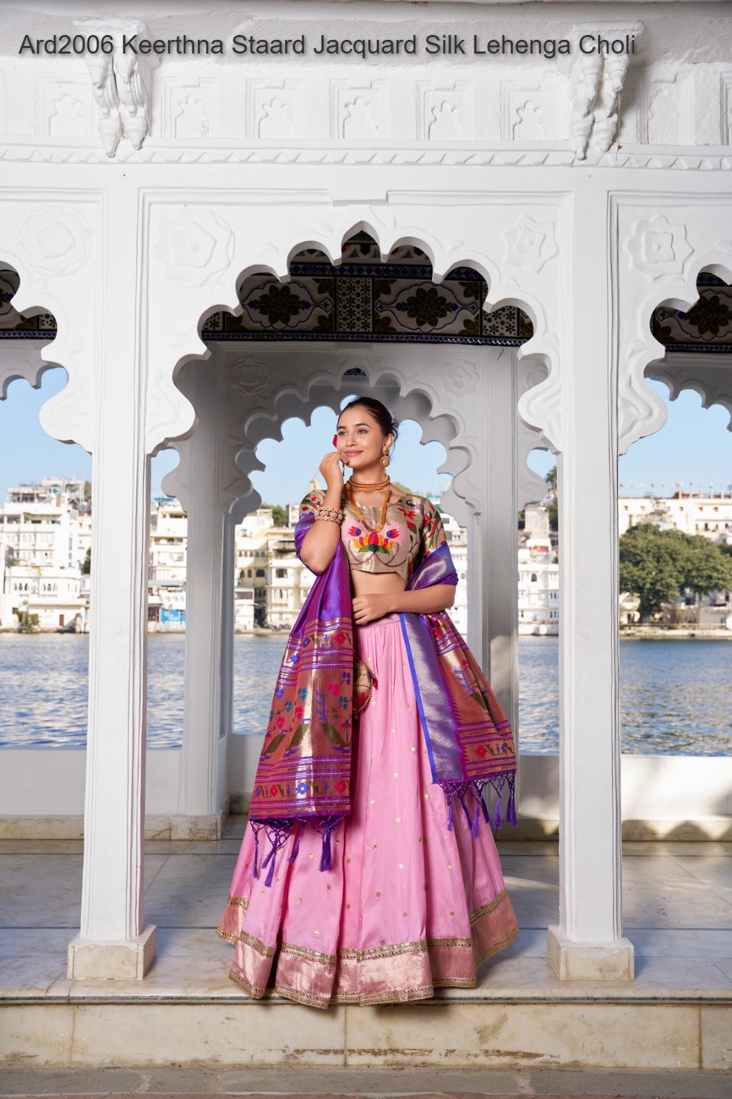 Ard2006 Keerthna Non-Branded Staard Jacquard Silk Lehenga Choli
