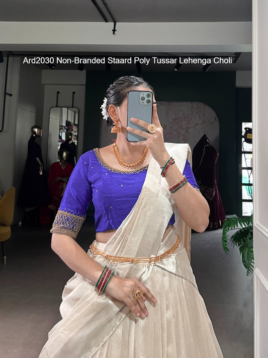 Ard2030 Non-Branded Staard Poly Tussar Lehenga Choli