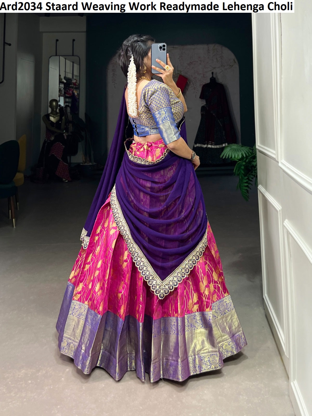 Ard2034 Staard Weaving Work Readymade Lehenga Choli