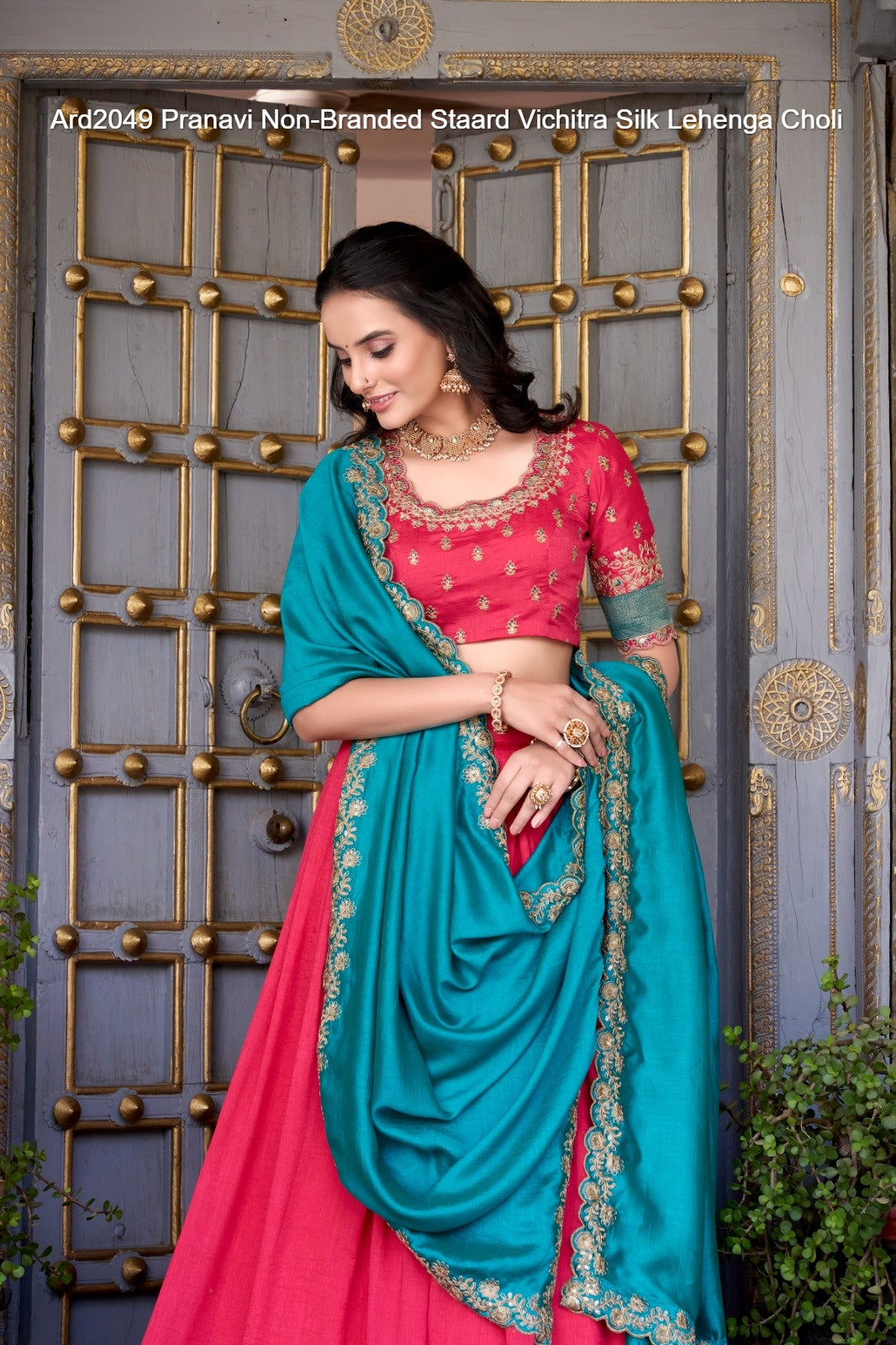 Ard2049 Pranavi Non-Branded Staard Vichitra Silk Lehenga Choli