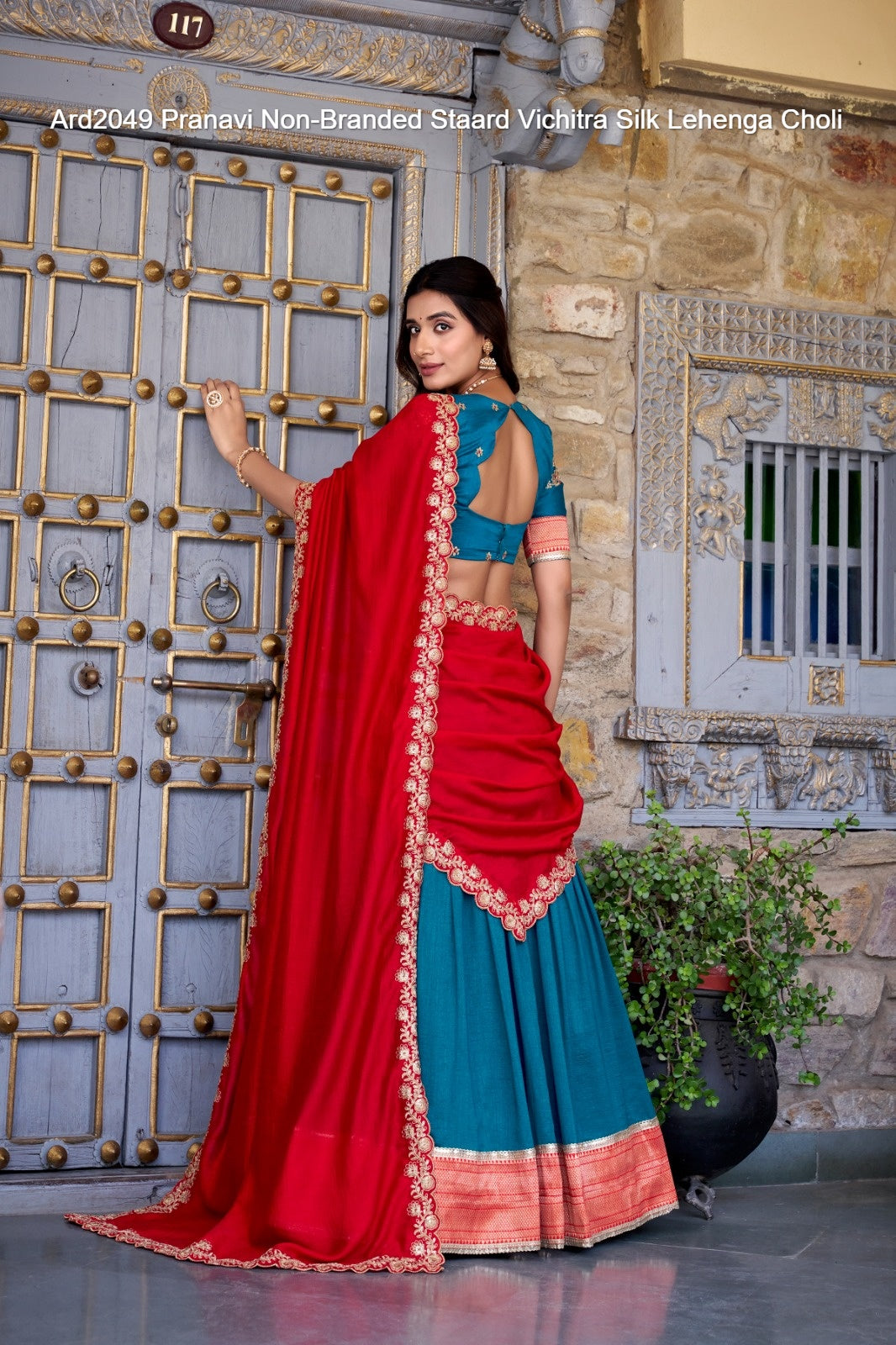 Ard2049 Pranavi Non-Branded Staard Vichitra Silk Lehenga Choli