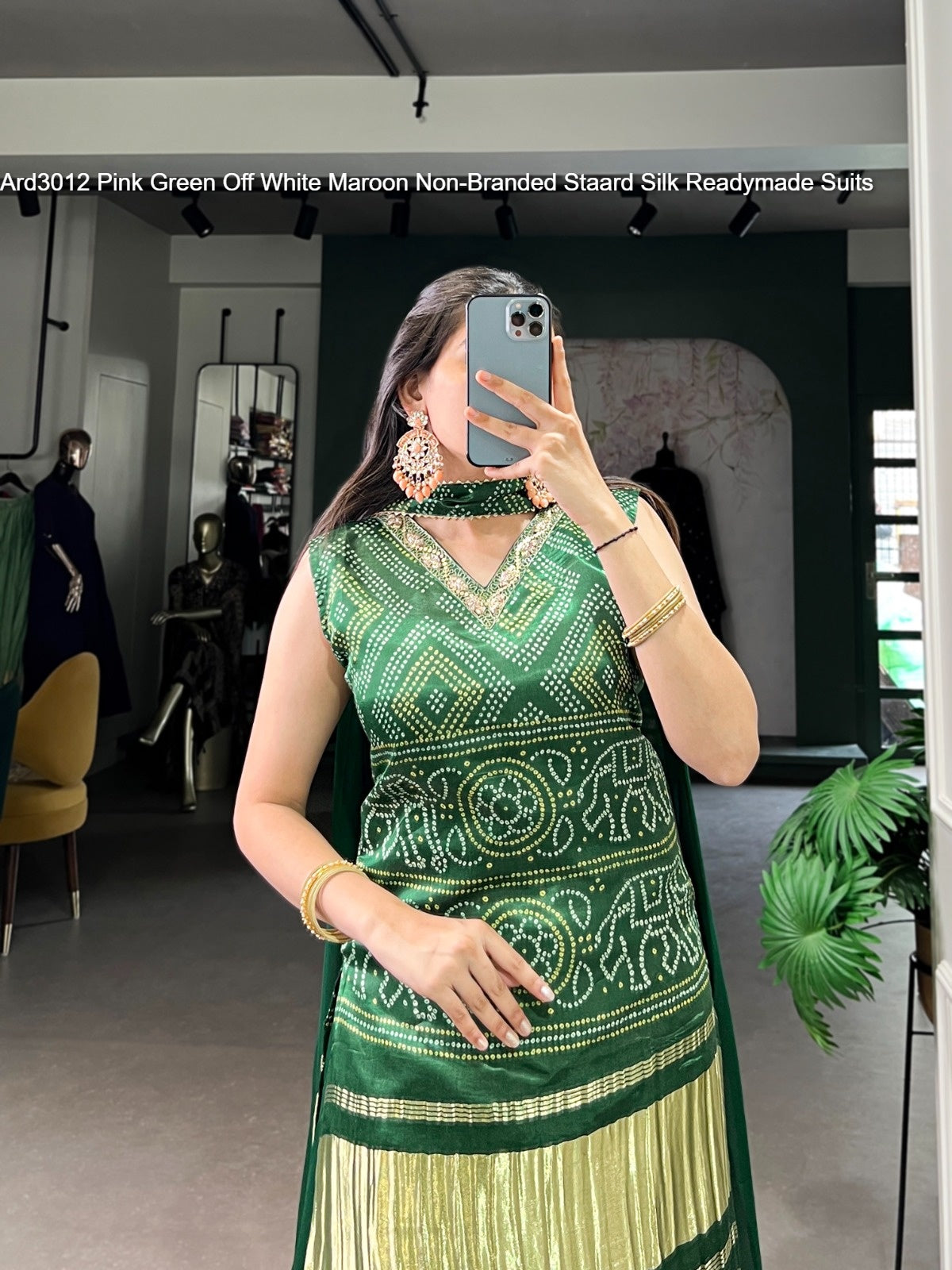 Ard3012 Pink Green Off White Maroon Non-Branded Staard Silk Readymade Suits