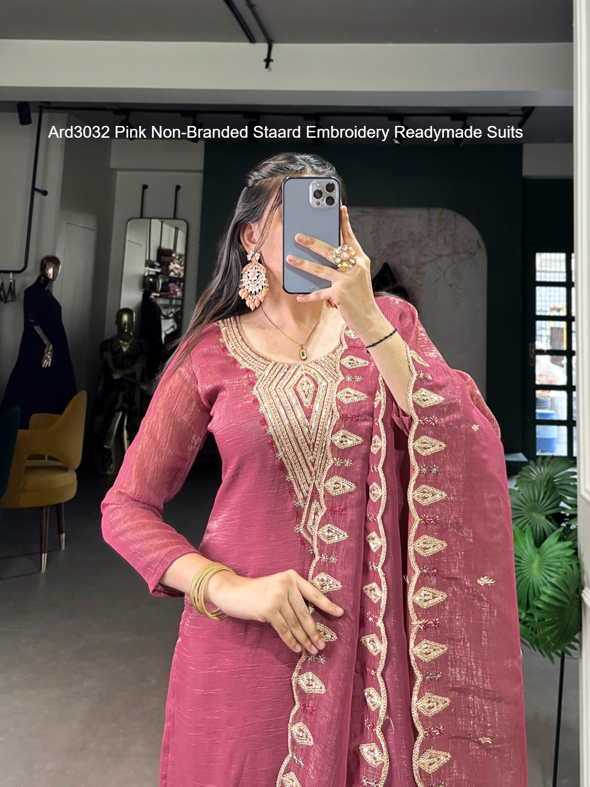 Ard3032 Pink Non-Branded Staard Embroidery Readymade Suits