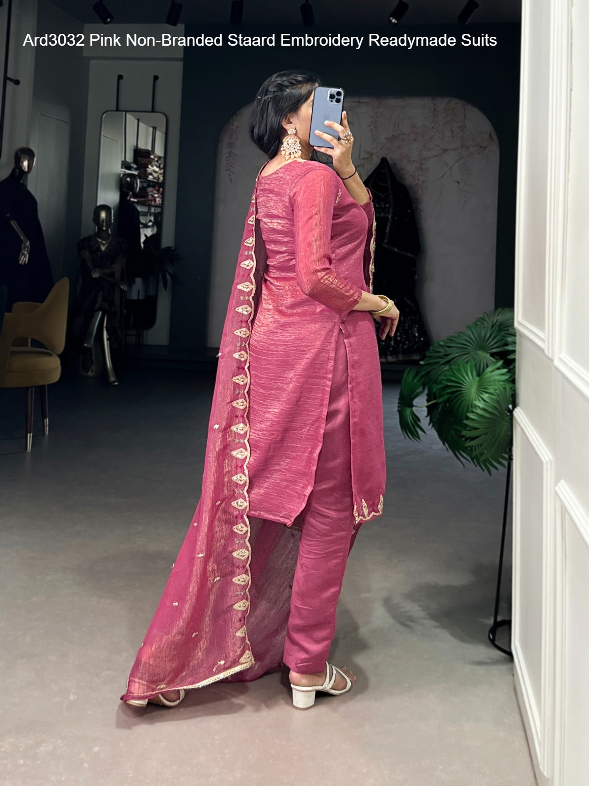 Ard3032 Pink Non-Branded Staard Embroidery Readymade Suits