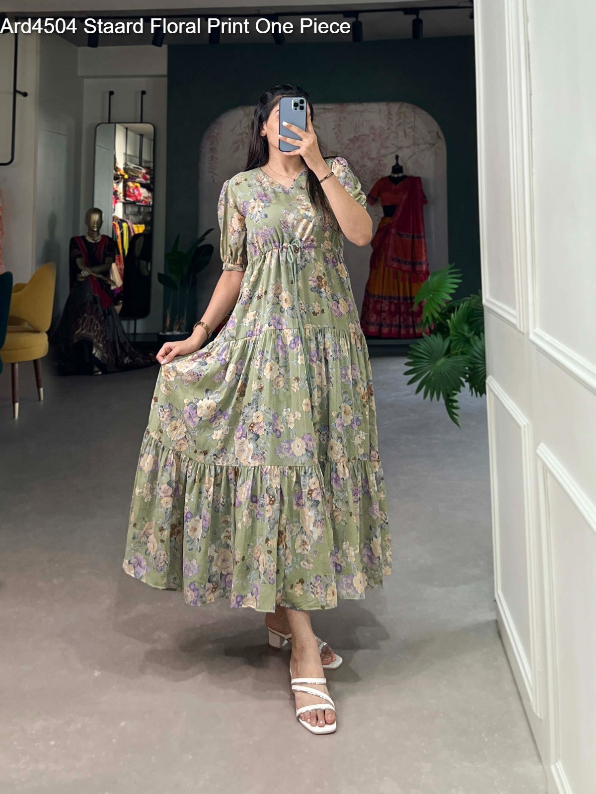 Ard4504 Staard Floral Print One Piece