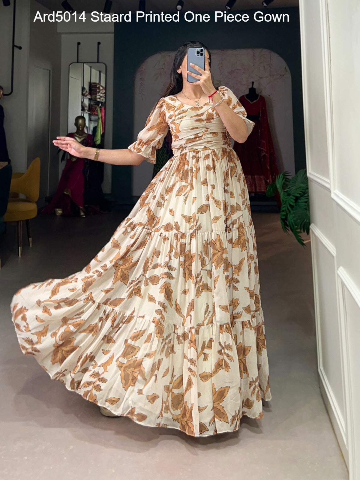 Ard5014 Staard Printed One Piece Gown