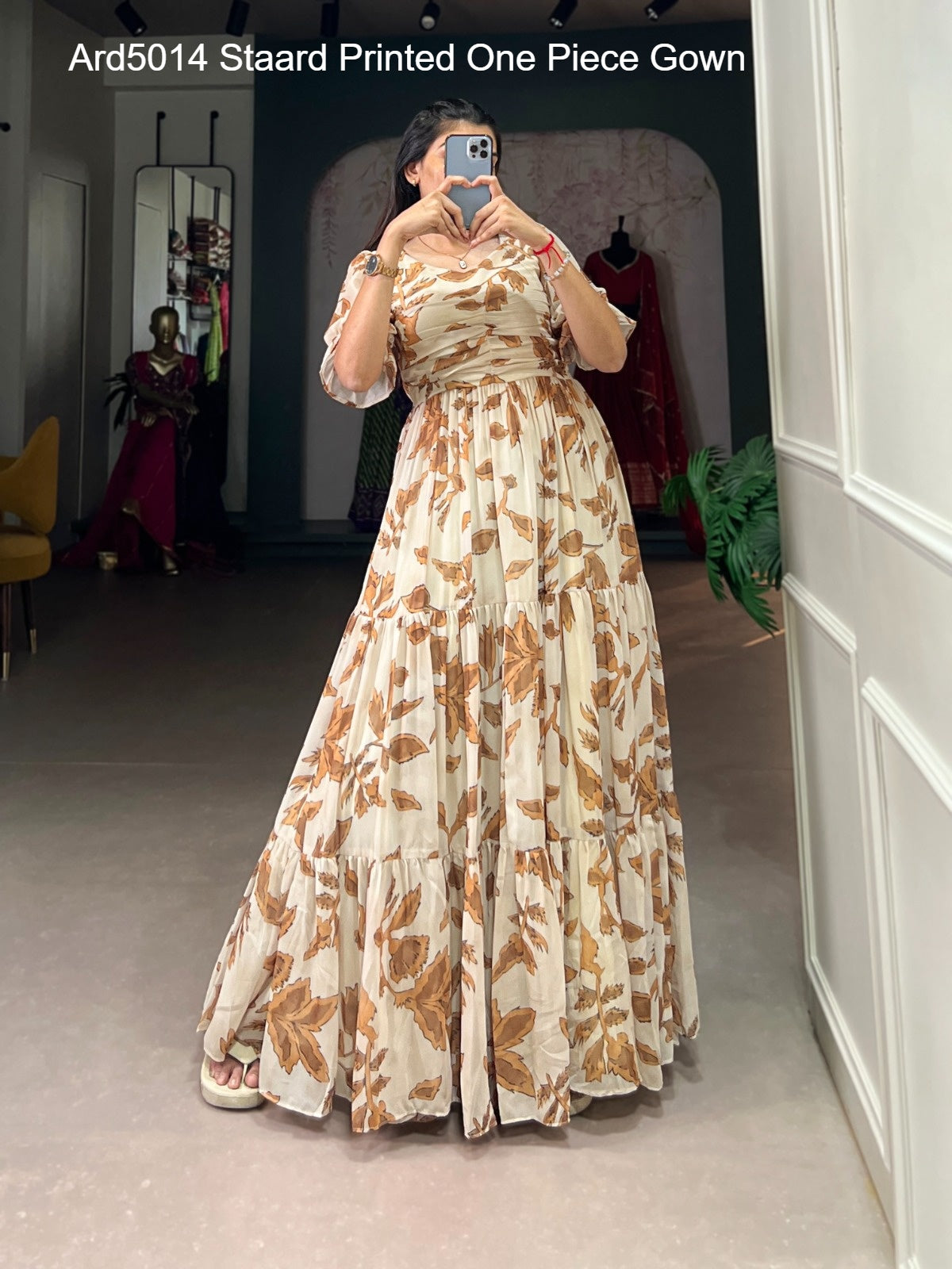 Ard5014 Staard Printed One Piece Gown