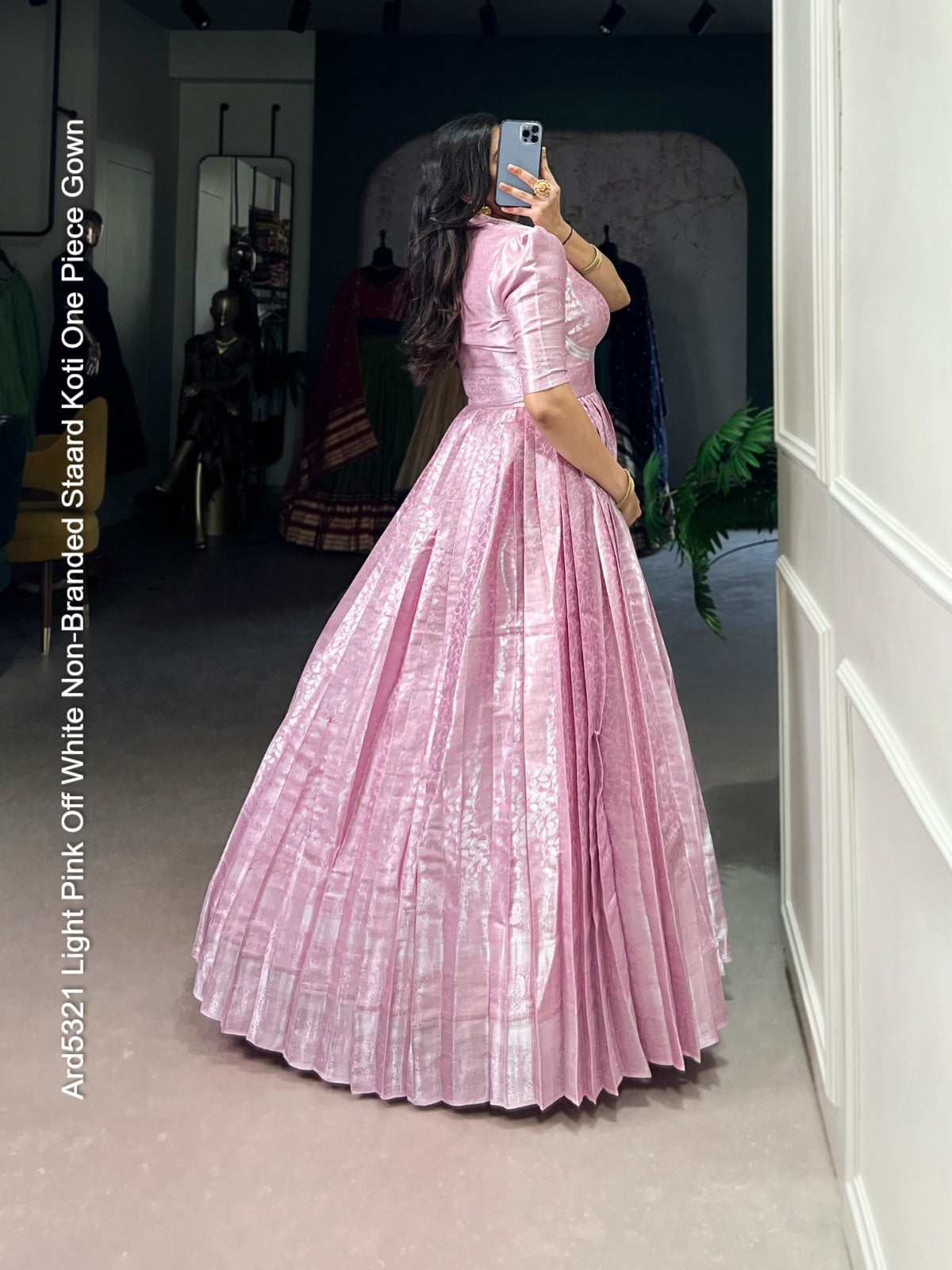 Ard5321 Light Pink Off White Non-Branded Staard Koti One Piece Gown