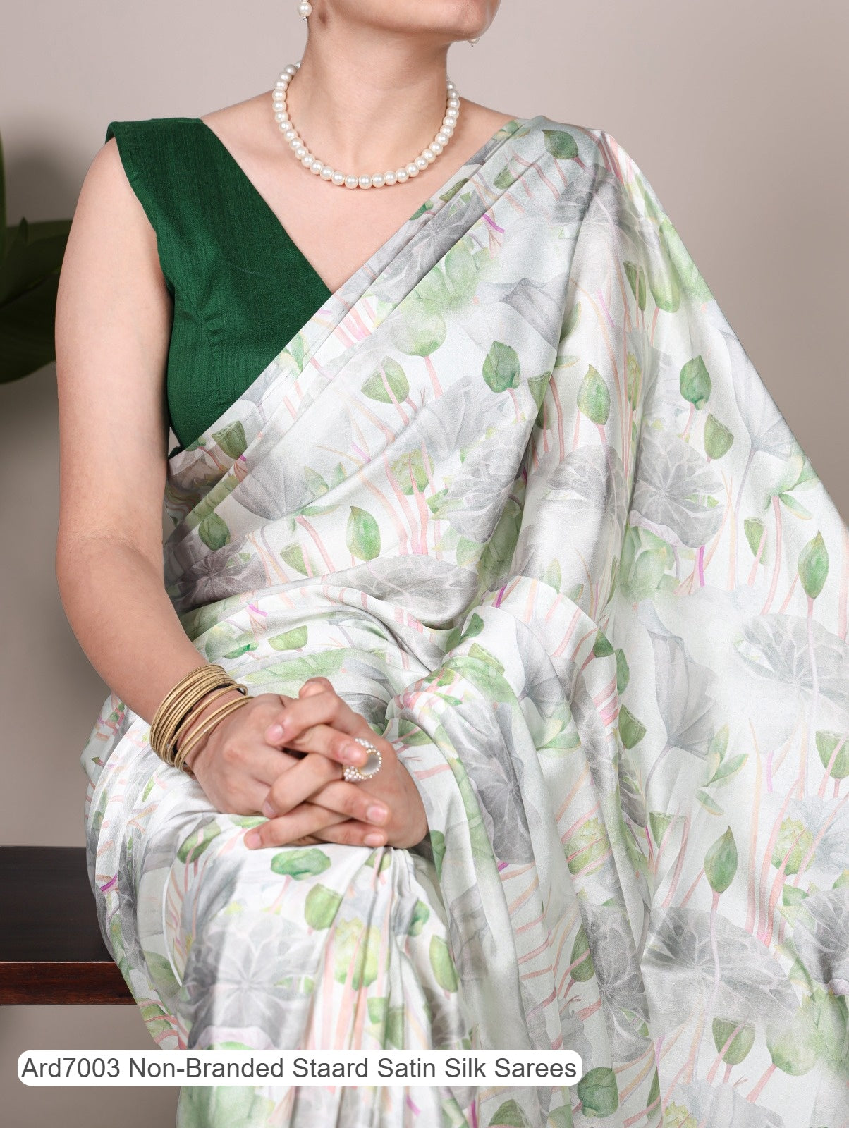 Ard7003 Non-Branded Staard Satin Silk Sarees