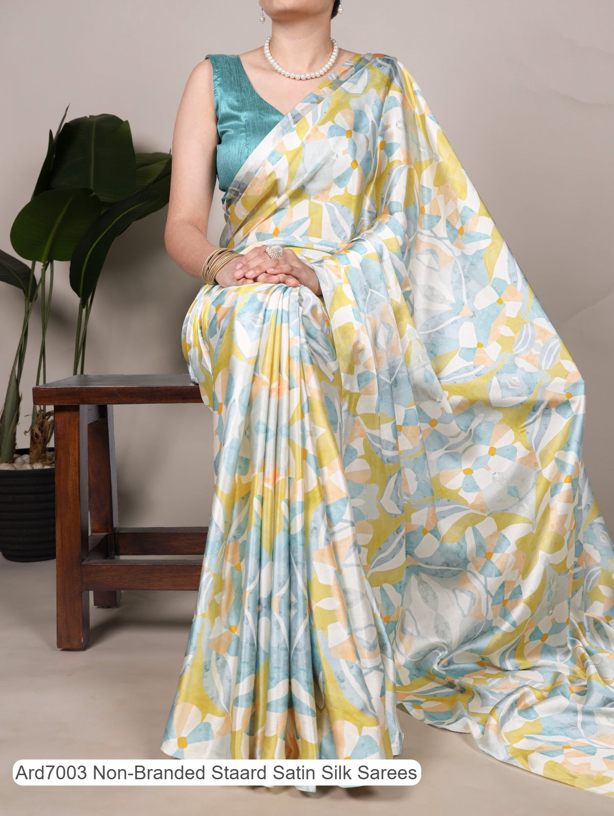 Ard7003 Non-Branded Staard Satin Silk Sarees