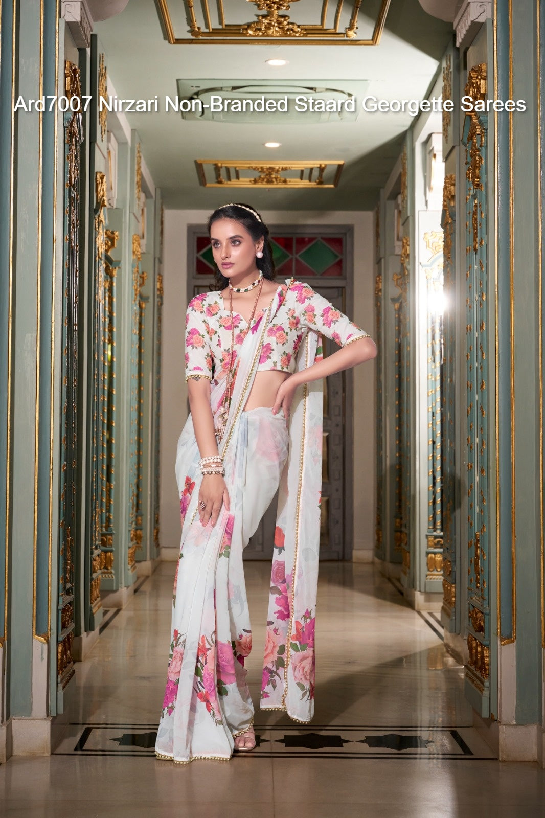 Ard7007 Nirzari Non-Branded Staard Georgette Sarees