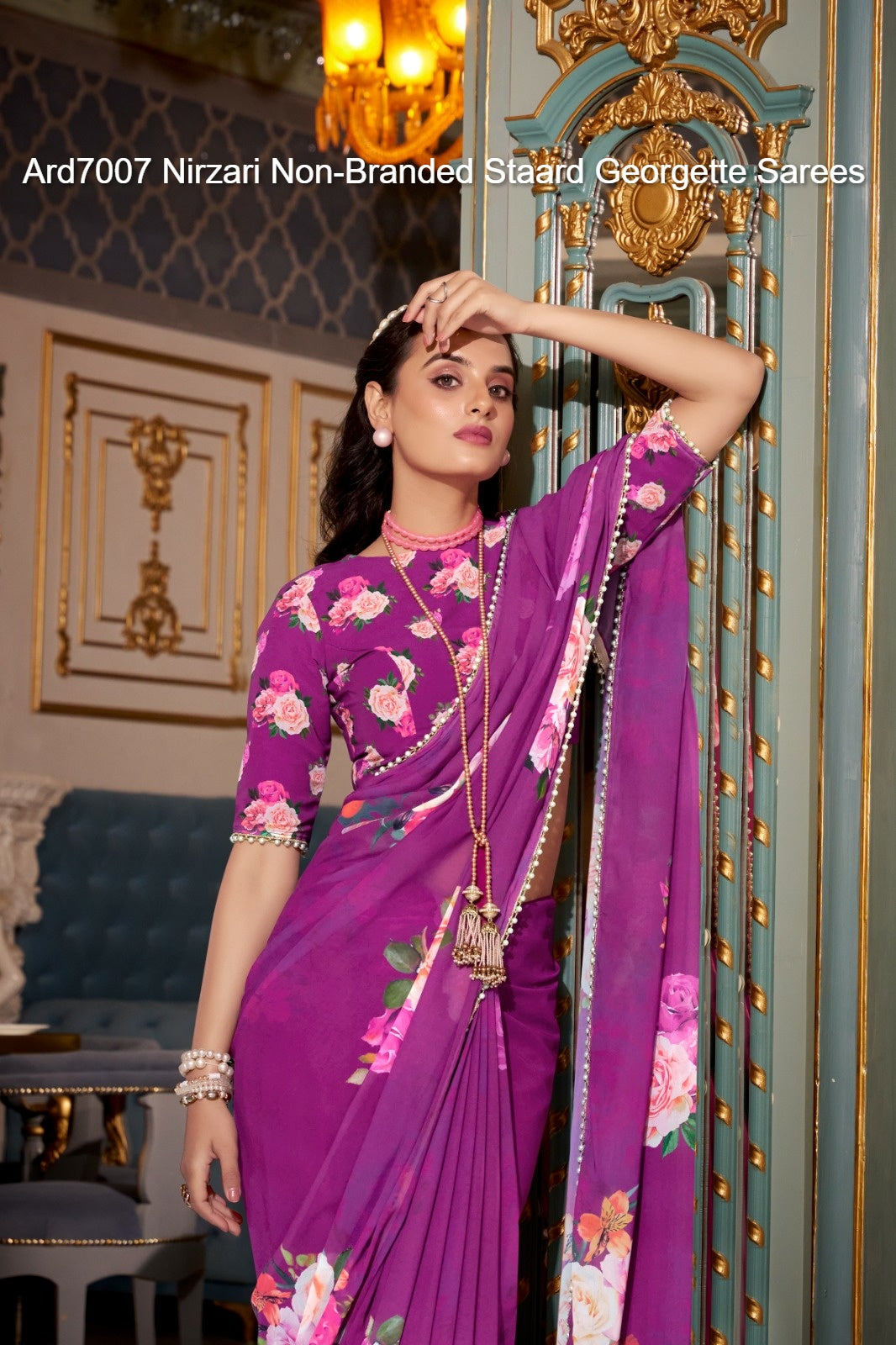 Ard7007 Nirzari Non-Branded Staard Georgette Sarees