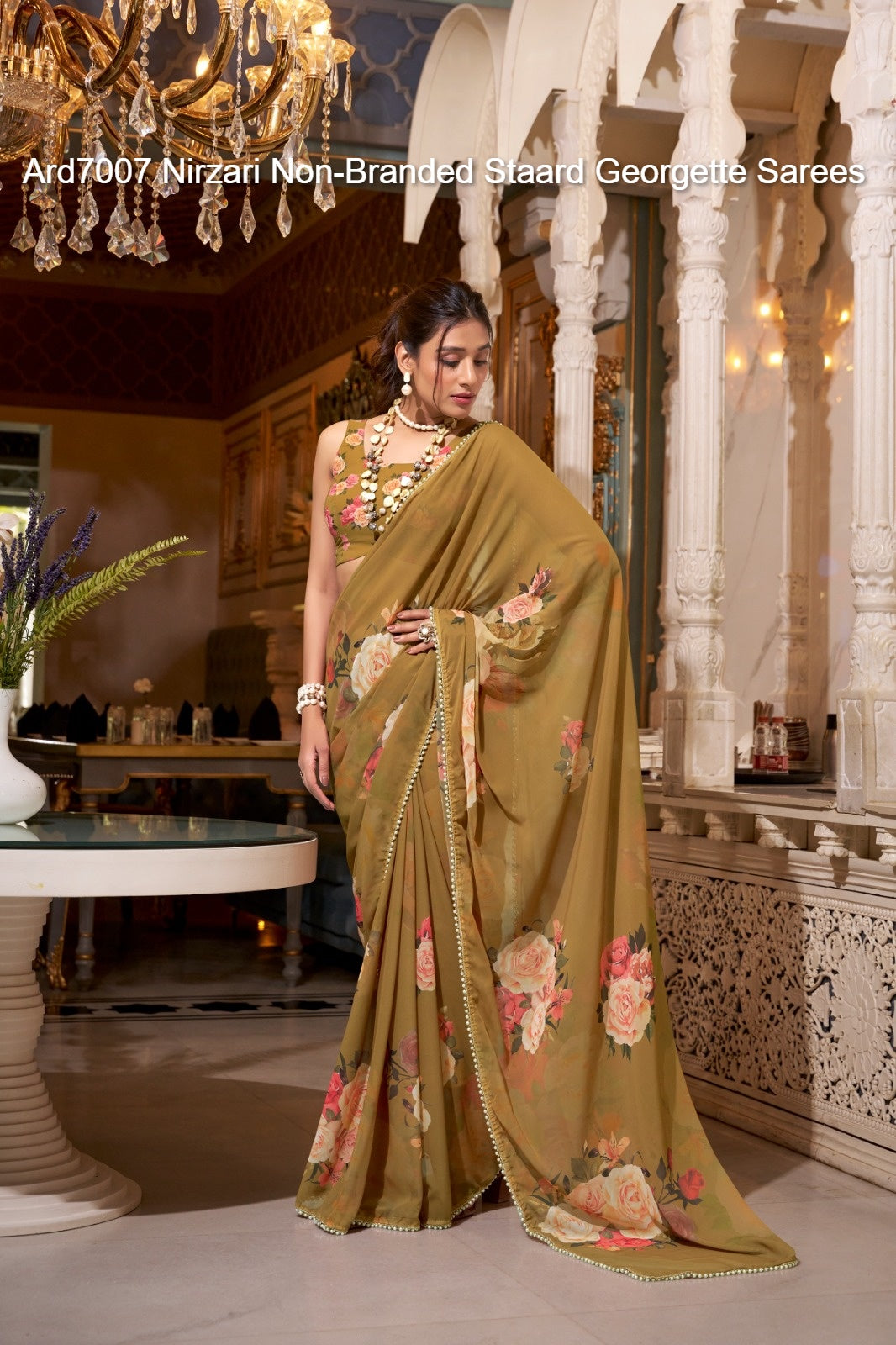 Ard7007 Nirzari Non-Branded Staard Georgette Sarees