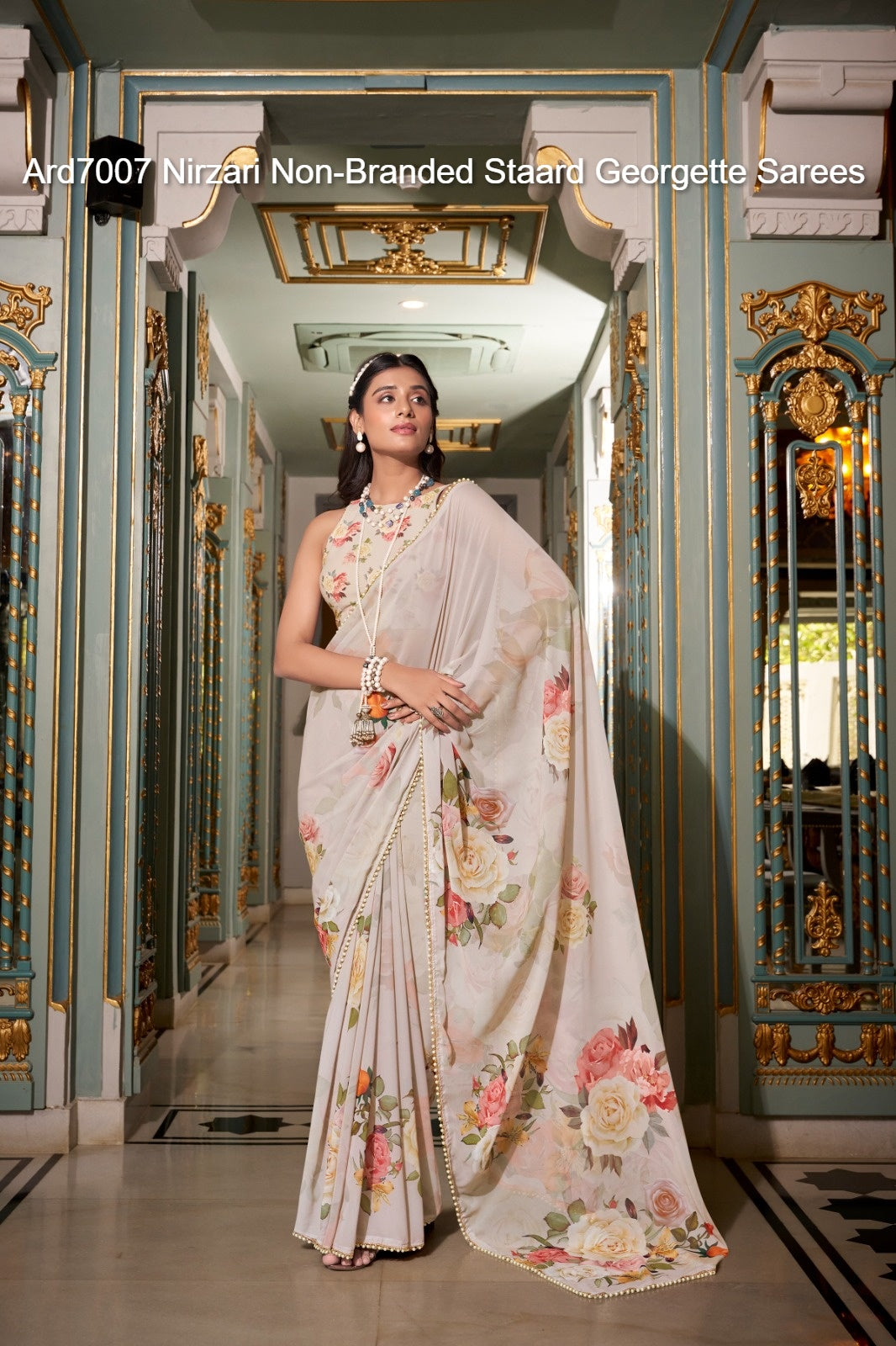 Ard7007 Nirzari Non-Branded Staard Georgette Sarees