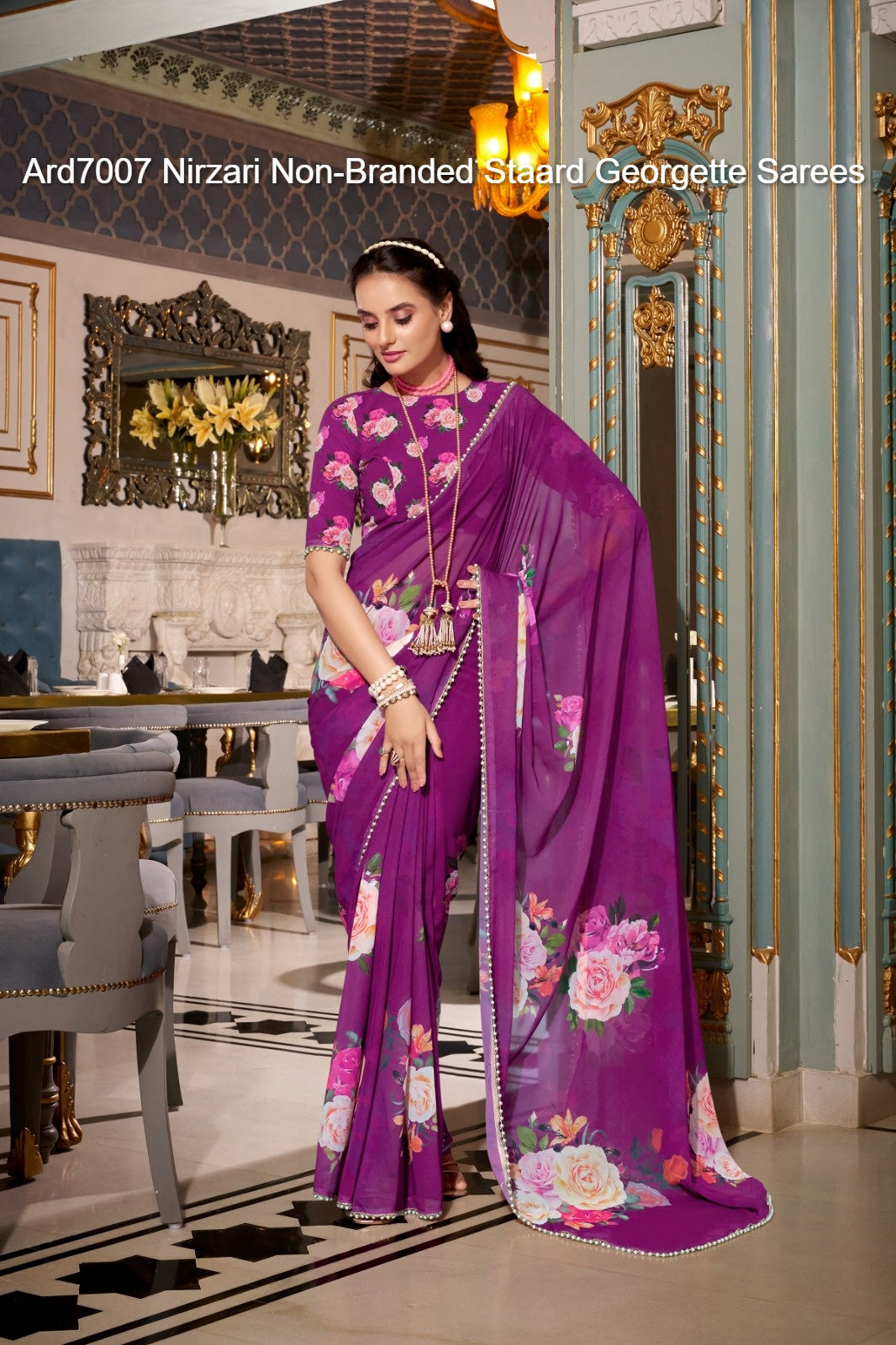 Ard7007 Nirzari Non-Branded Staard Georgette Sarees