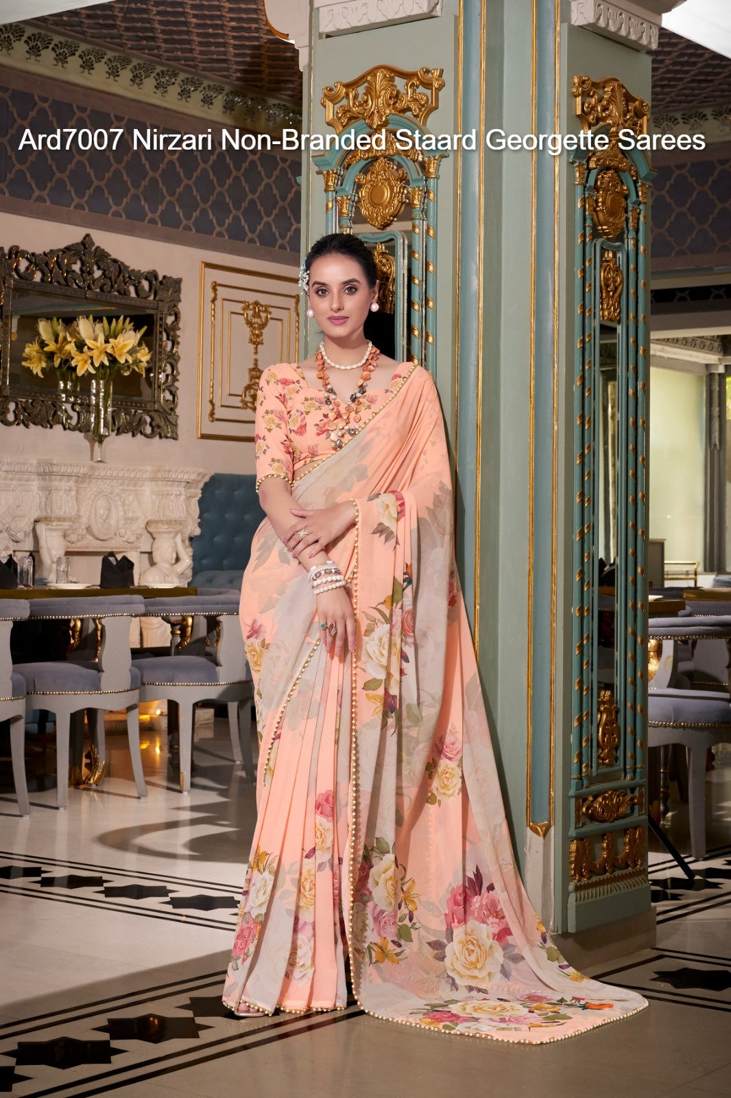 Ard7007 Nirzari Non-Branded Staard Georgette Sarees