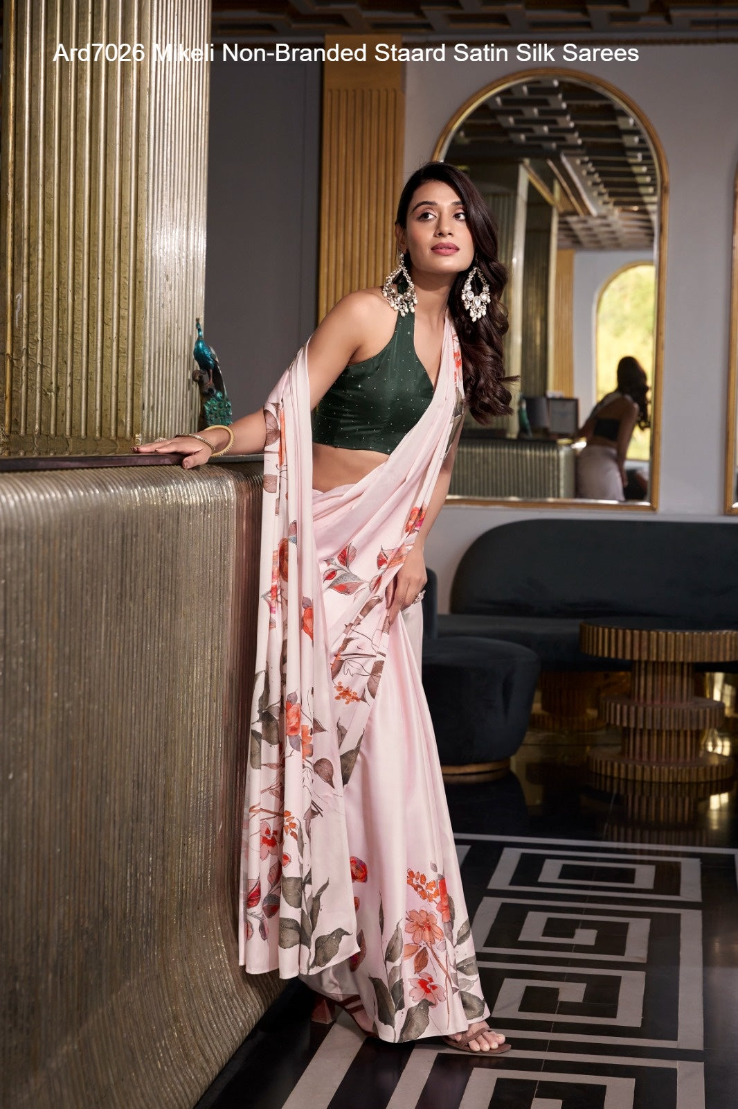 Ard7026 Mikeli Non-Branded Staard Satin Silk Sarees