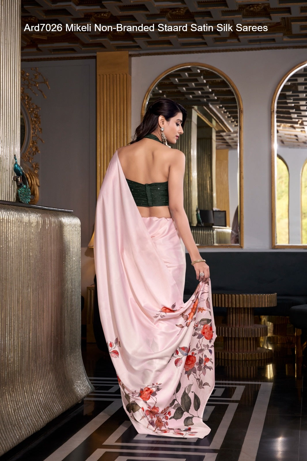 Ard7026 Mikeli Non-Branded Staard Satin Silk Sarees