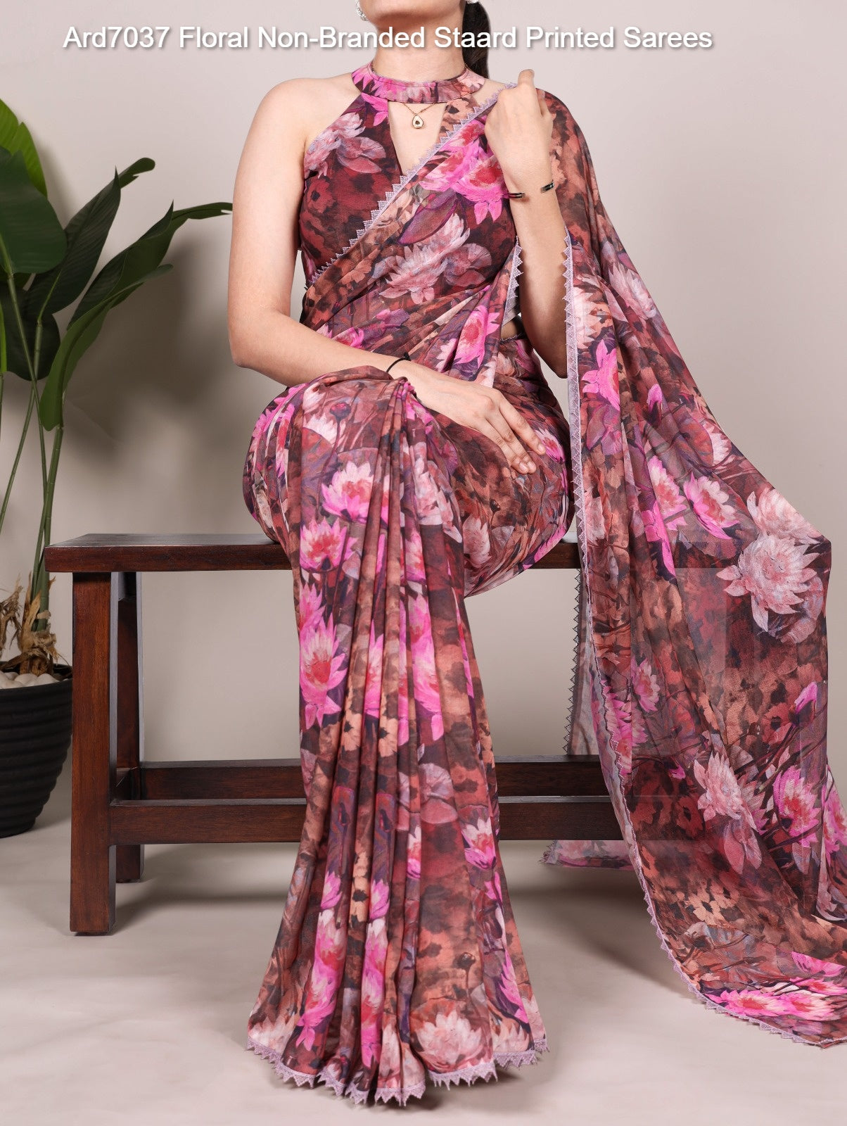Ard7037 Floral Non-Branded Staard Printed Sarees
