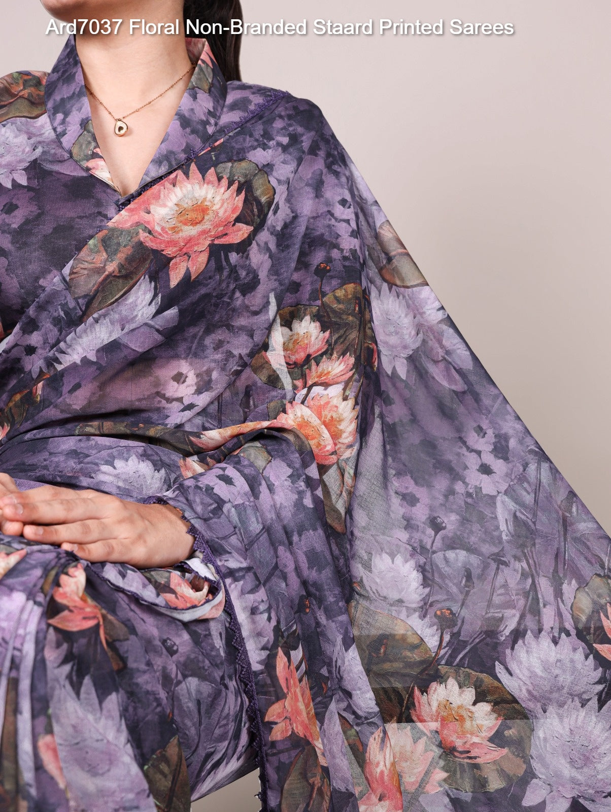 Ard7037 Floral Non-Branded Staard Printed Sarees