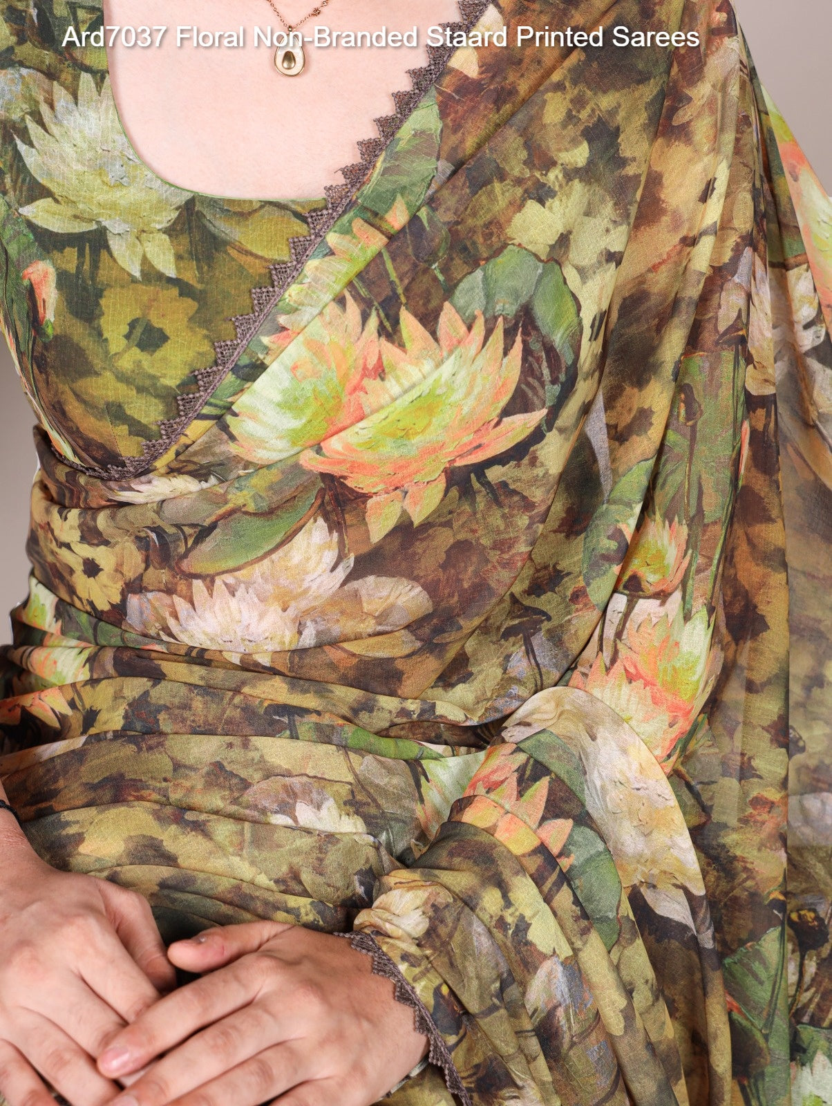 Ard7037 Floral Non-Branded Staard Printed Sarees