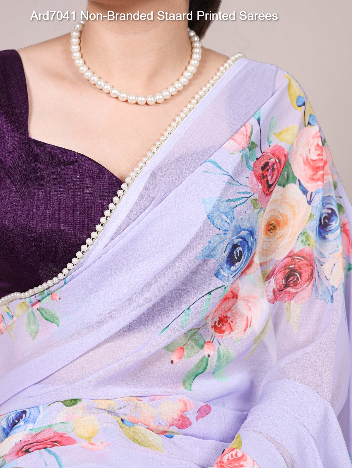 Ard7041 Non-Branded Staard Printed Sarees