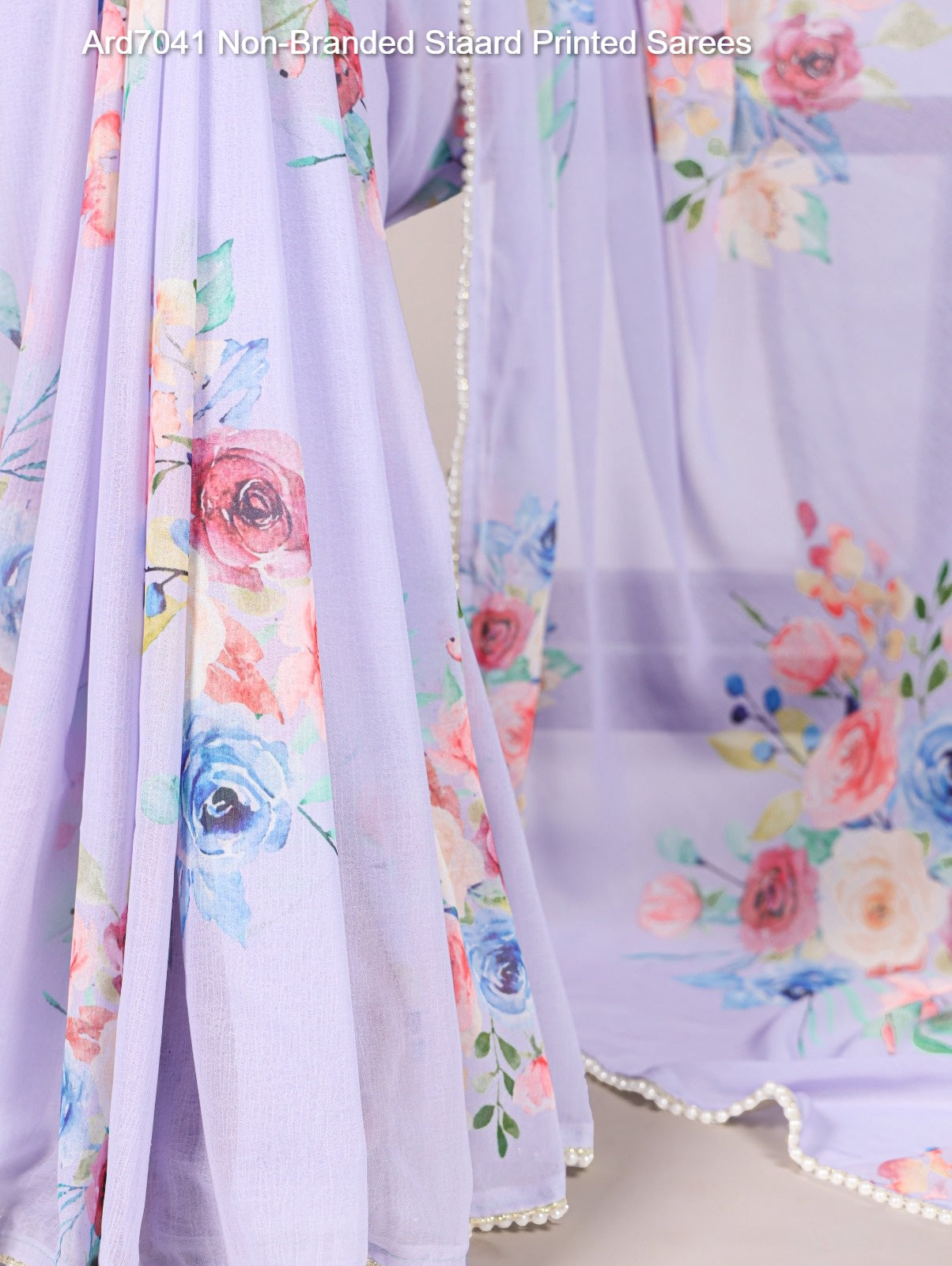 Ard7041 Non-Branded Staard Printed Sarees