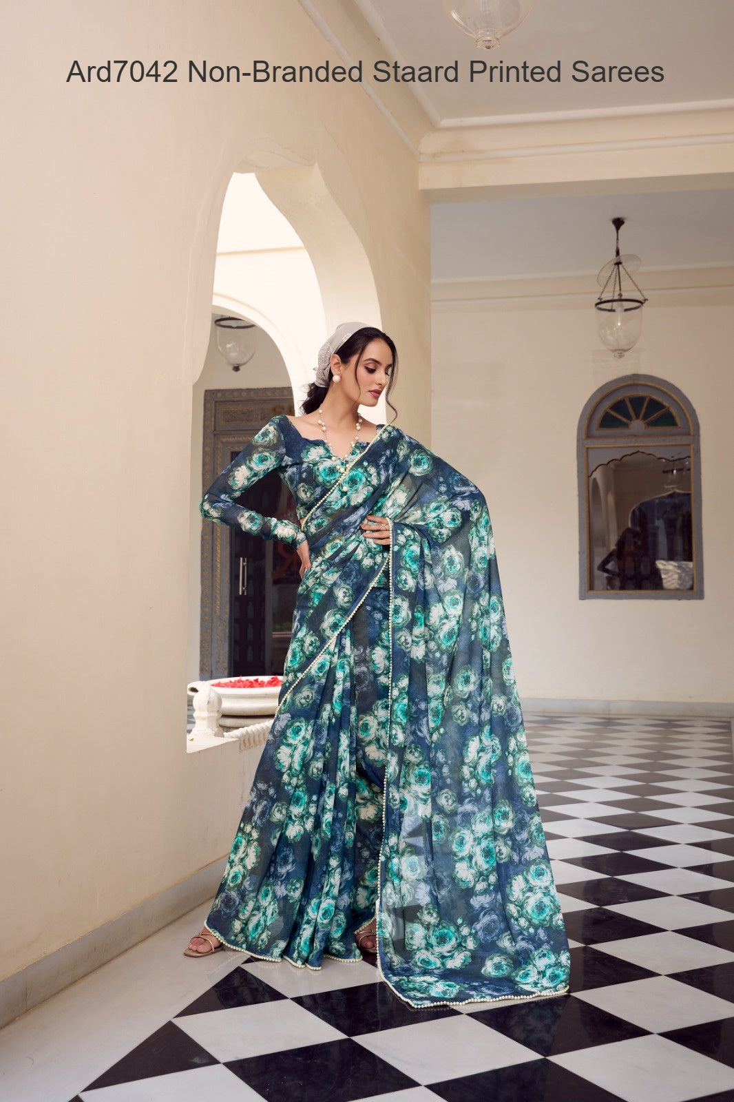 Ard7042 Non-Branded Staard Printed Sarees