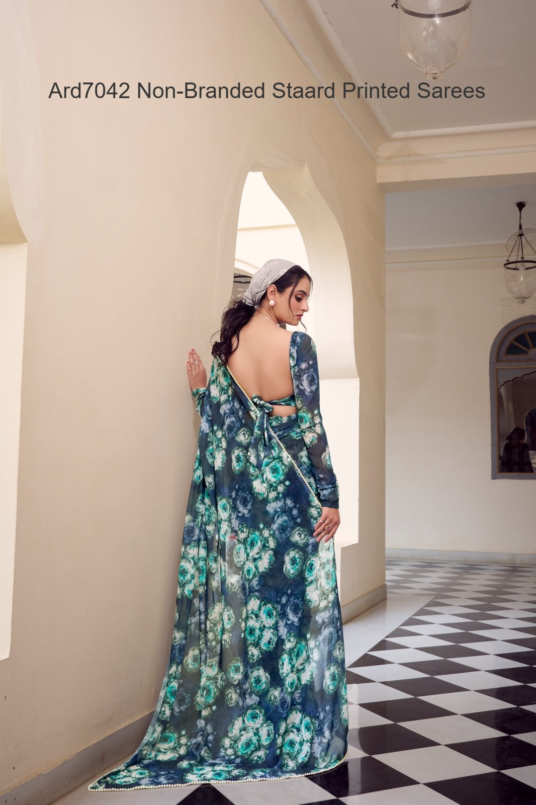 Ard7042 Non-Branded Staard Printed Sarees