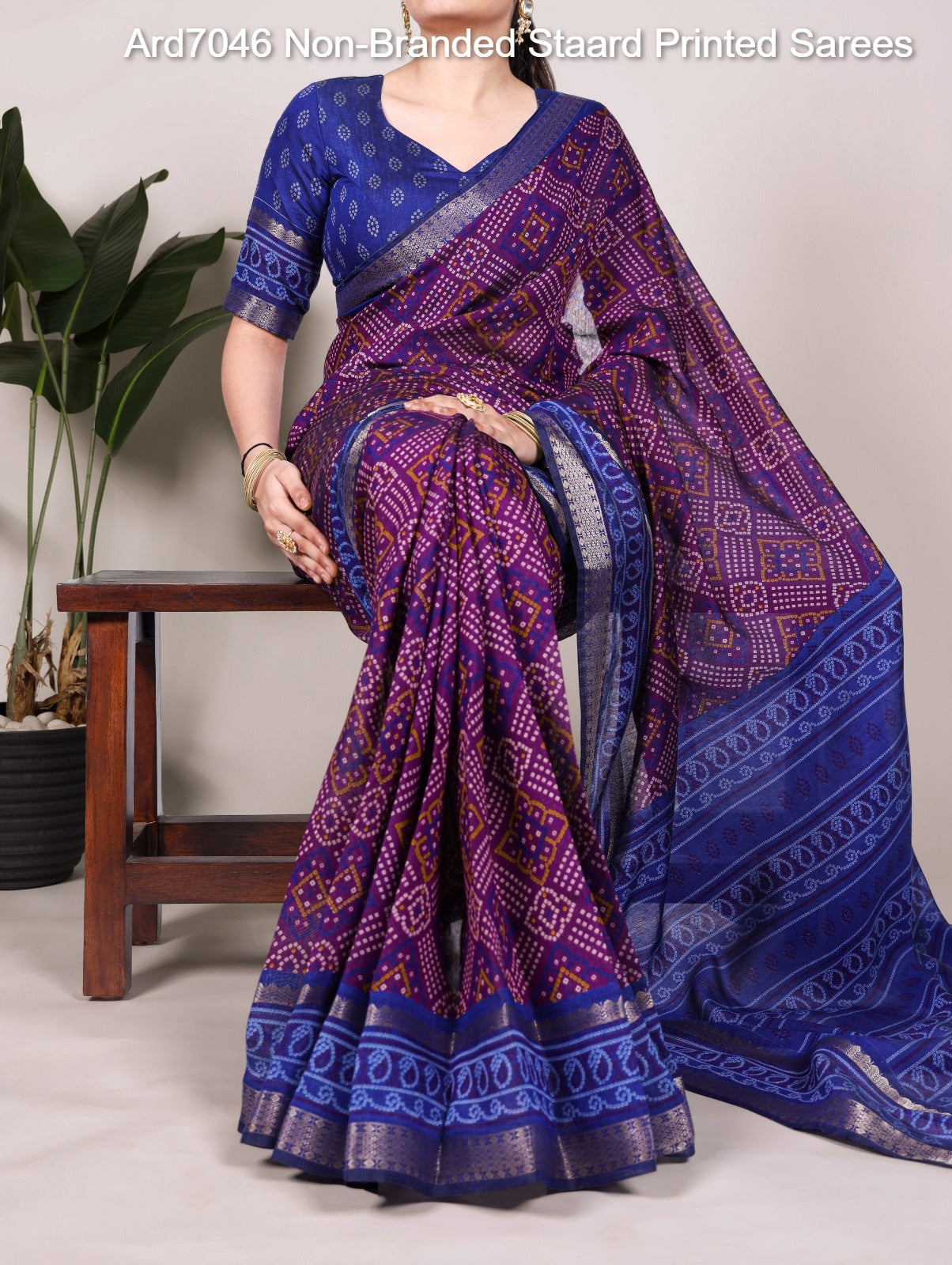 Ard7046 Non-Branded Staard Printed Sarees