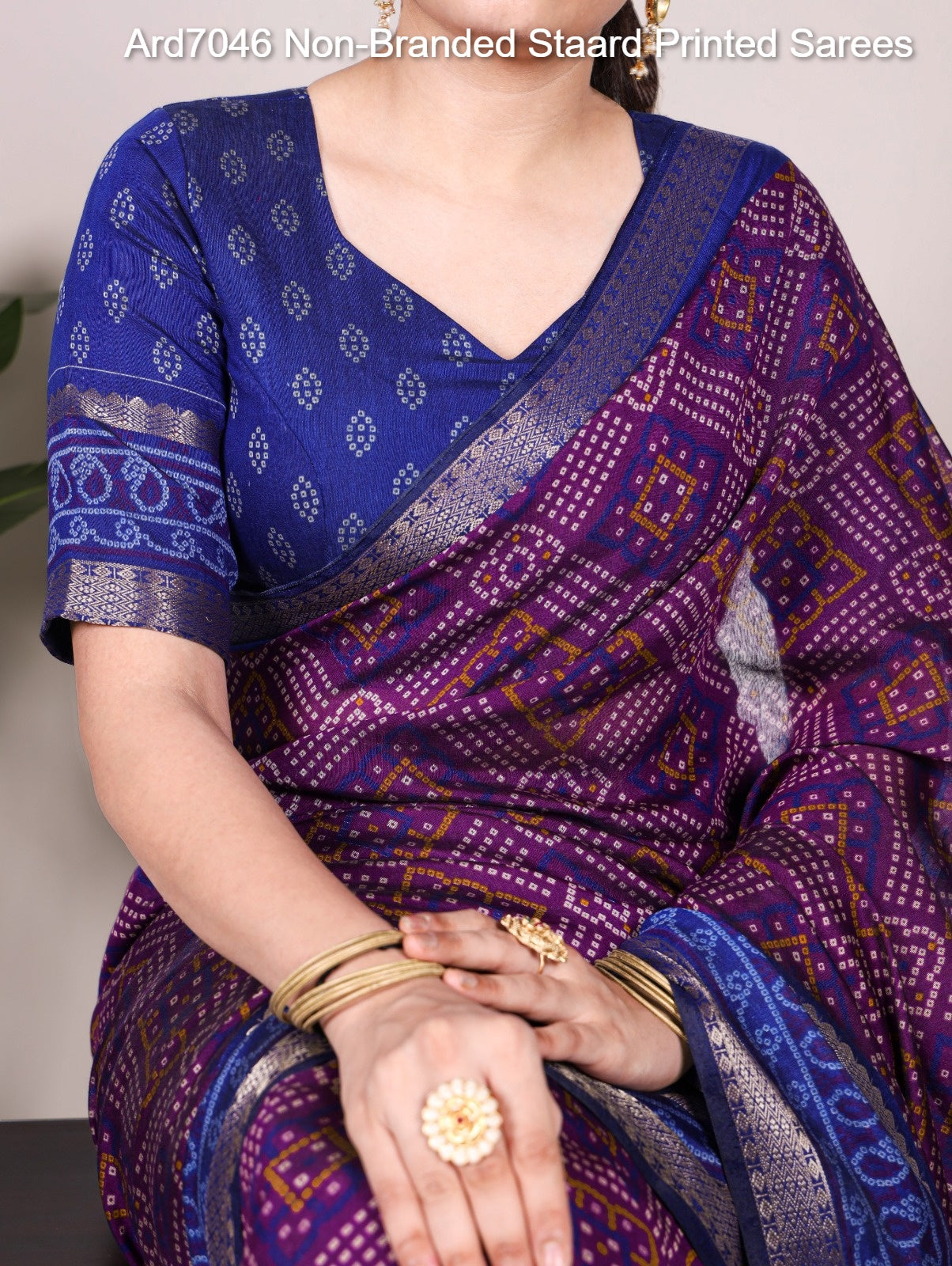 Ard7046 Non-Branded Staard Printed Sarees