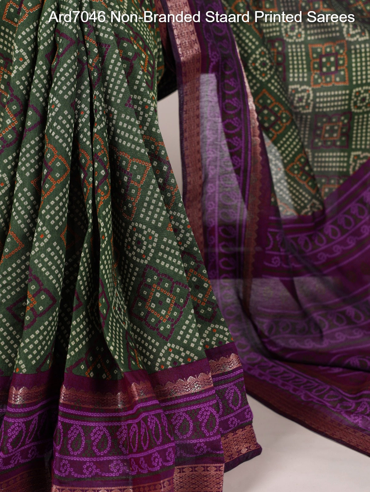 Ard7046 Non-Branded Staard Printed Sarees