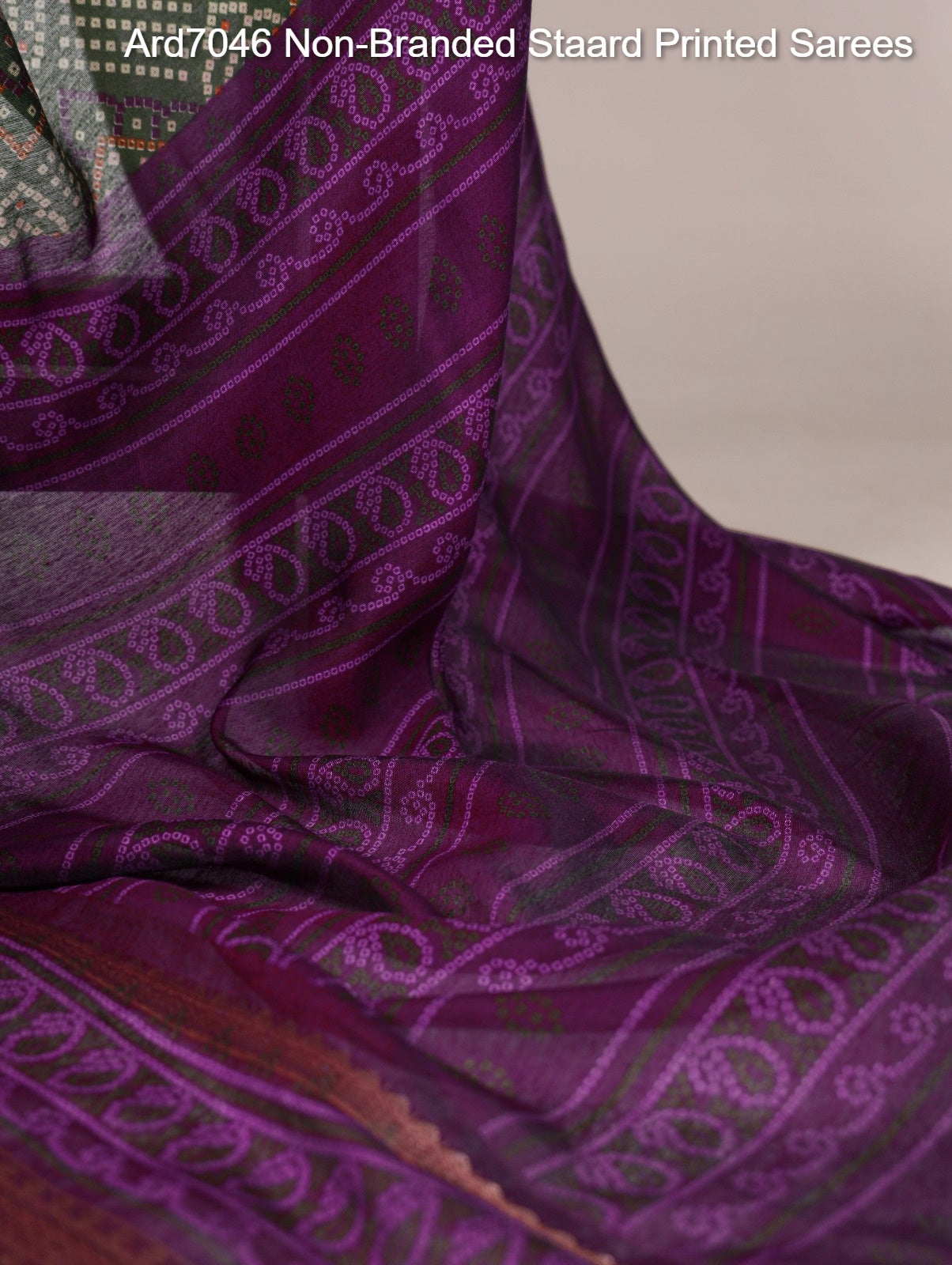 Ard7046 Non-Branded Staard Printed Sarees