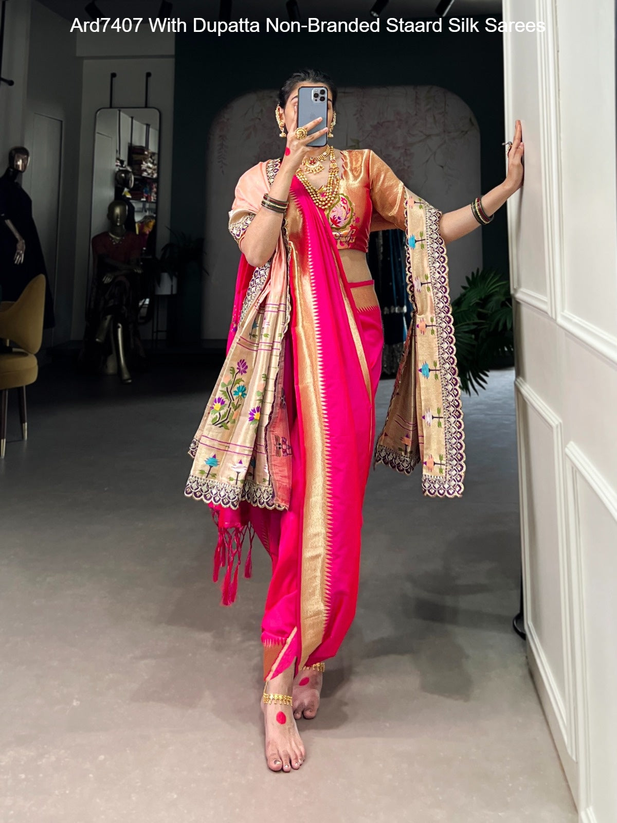 Ard7407 With Dupatta Non-Branded Staard Silk Sarees