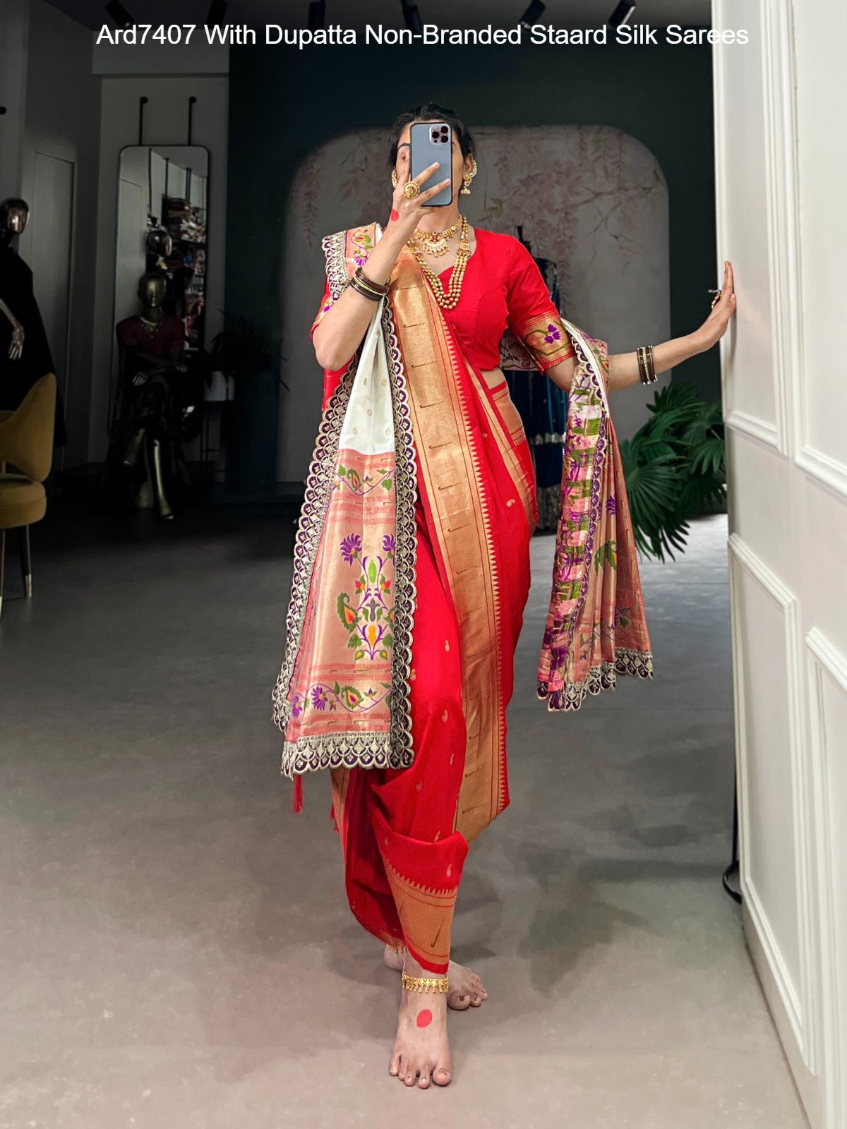 Ard7407 With Dupatta Non-Branded Staard Silk Sarees