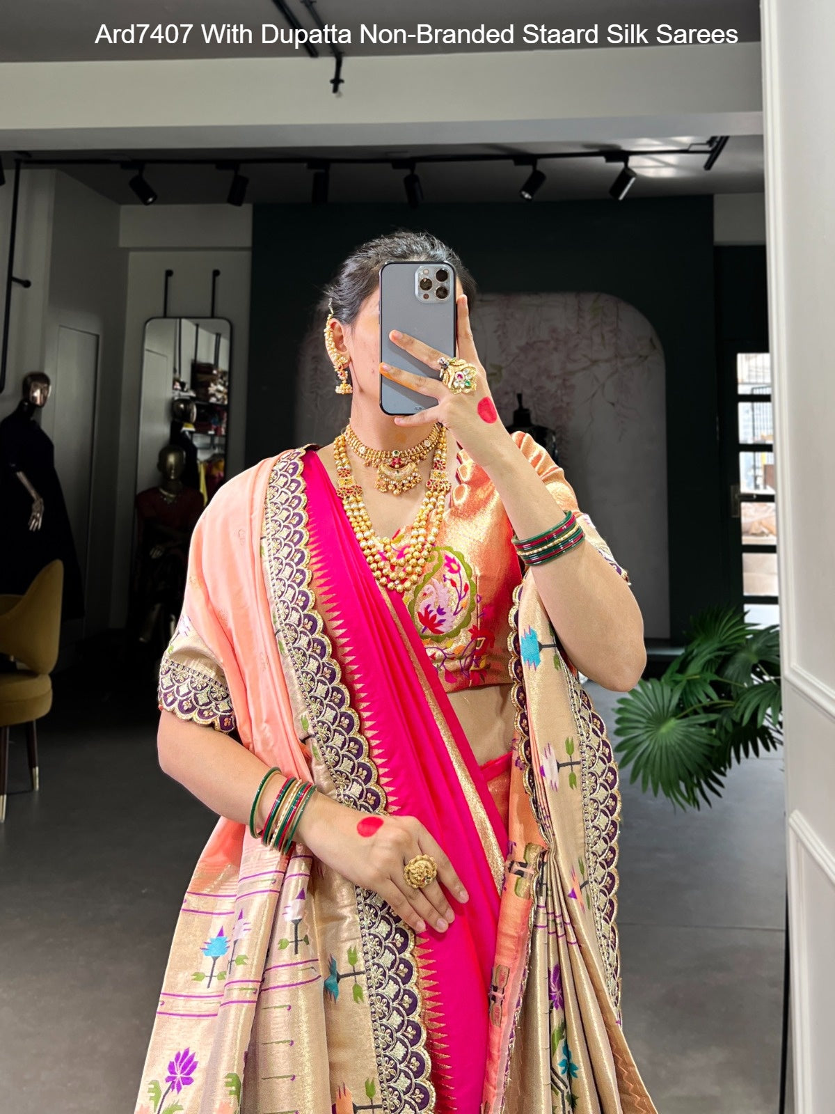 Ard7407 With Dupatta Non-Branded Staard Silk Sarees