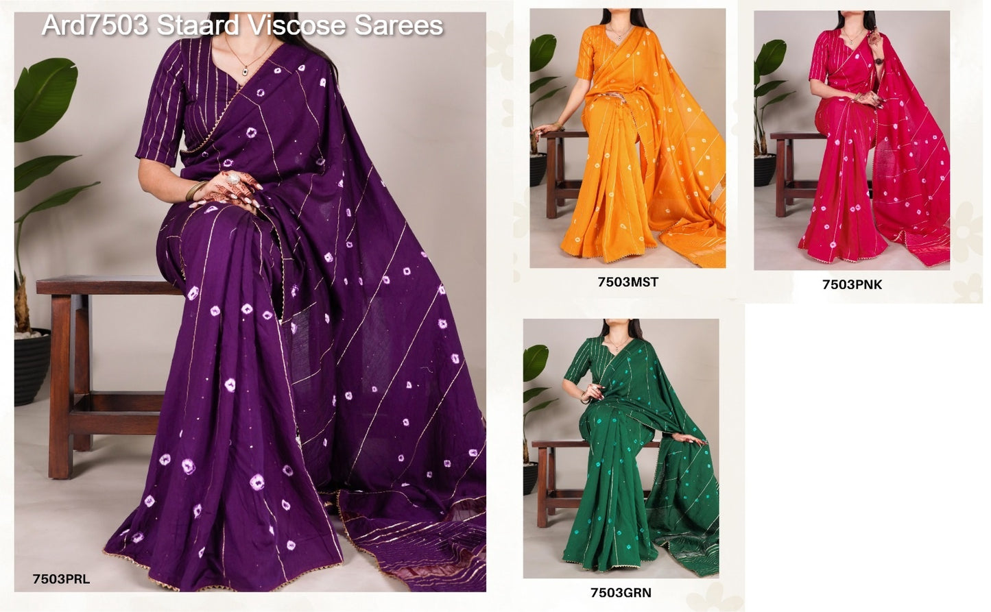 Ard7503 Staard Viscose Sarees
