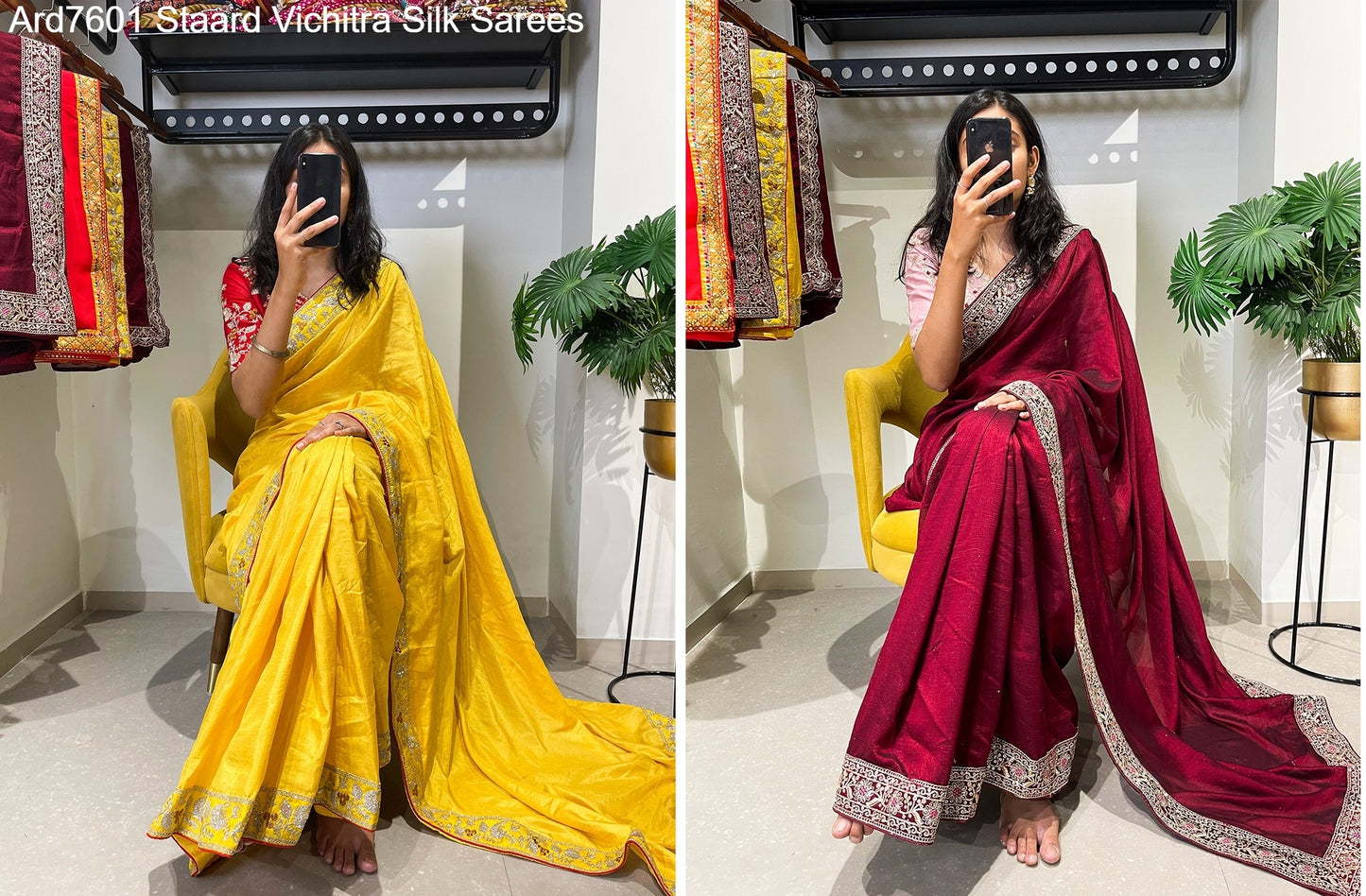 Ard7601 Staard Vichitra Silk Sarees