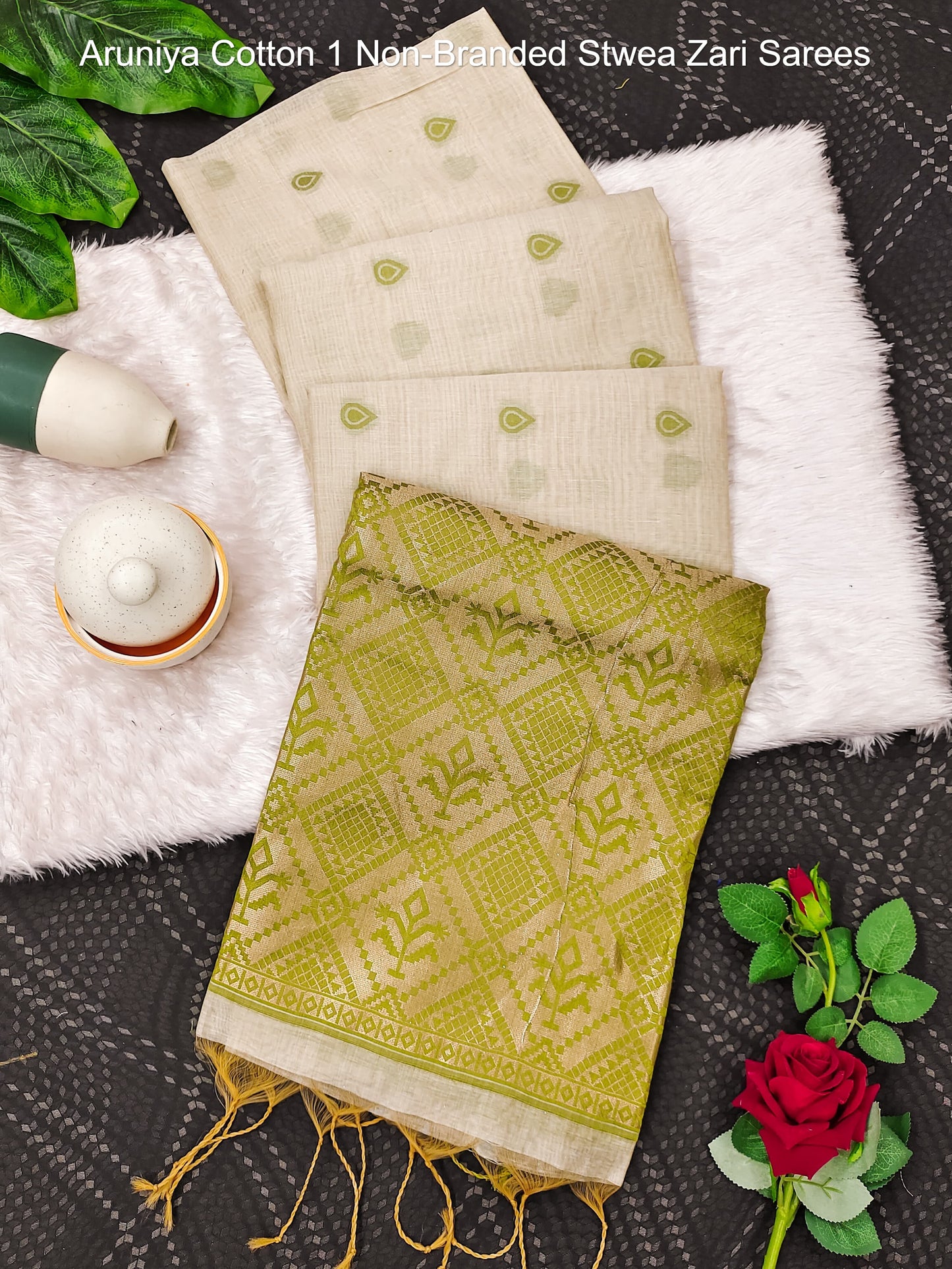 Aruniya Cotton 1 Non-Branded Stwea Zari Sarees