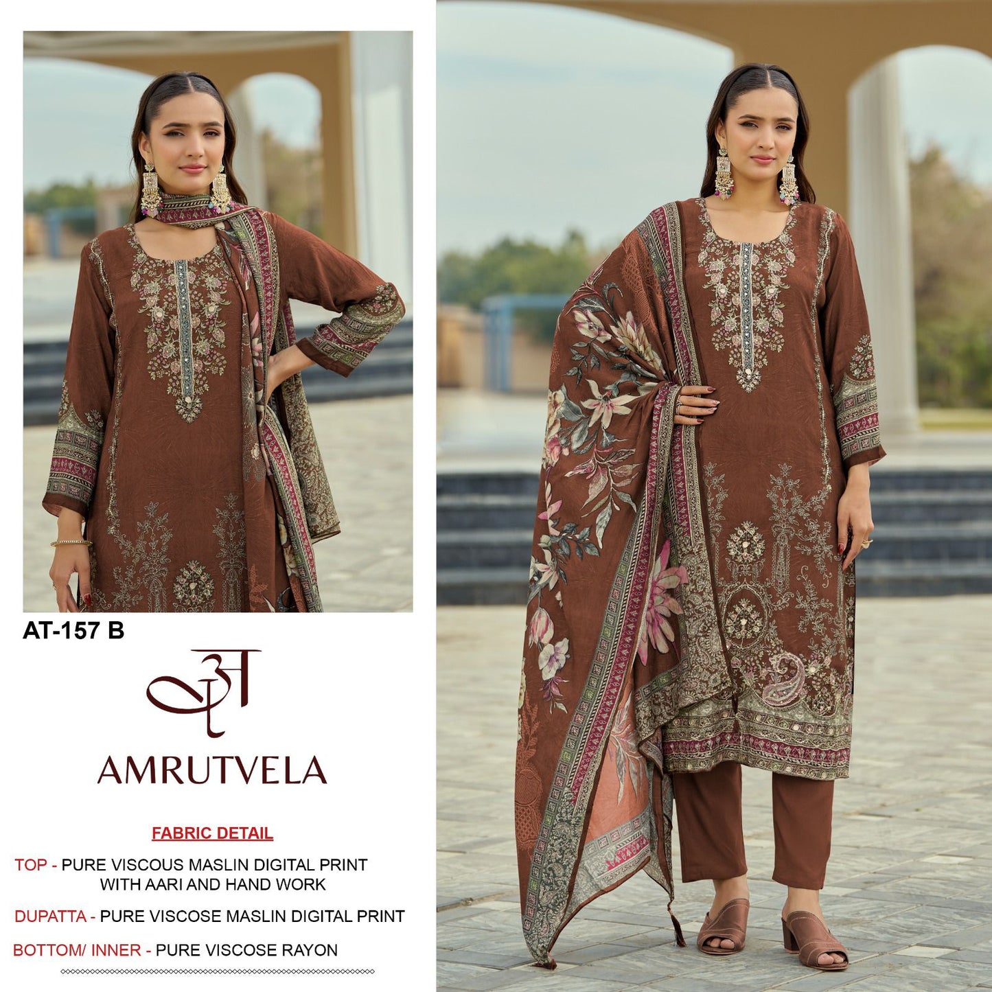 At-157-B Amrutvela Pure Viscose Pakistani Salwar Suits