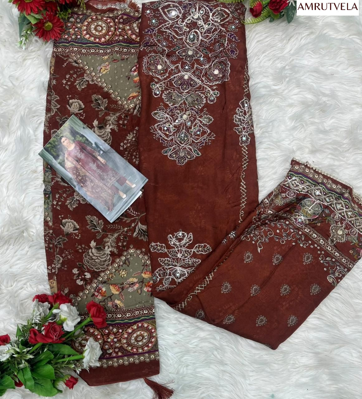 At-160-B Amrutvela Pure Viscose Pakistani Salwar Suits