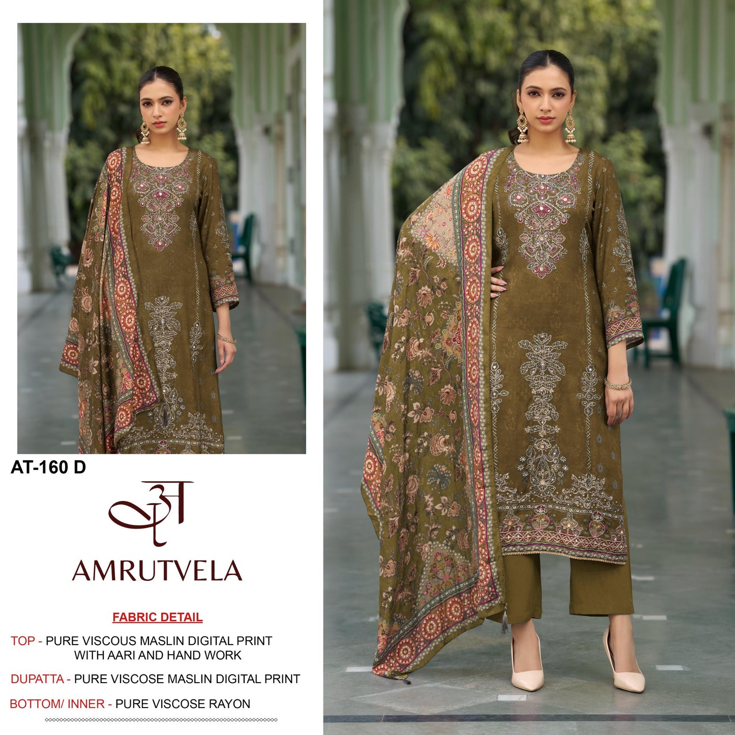 At-160-D Amrutvela Pure Viscose Pakistani Salwar Suits