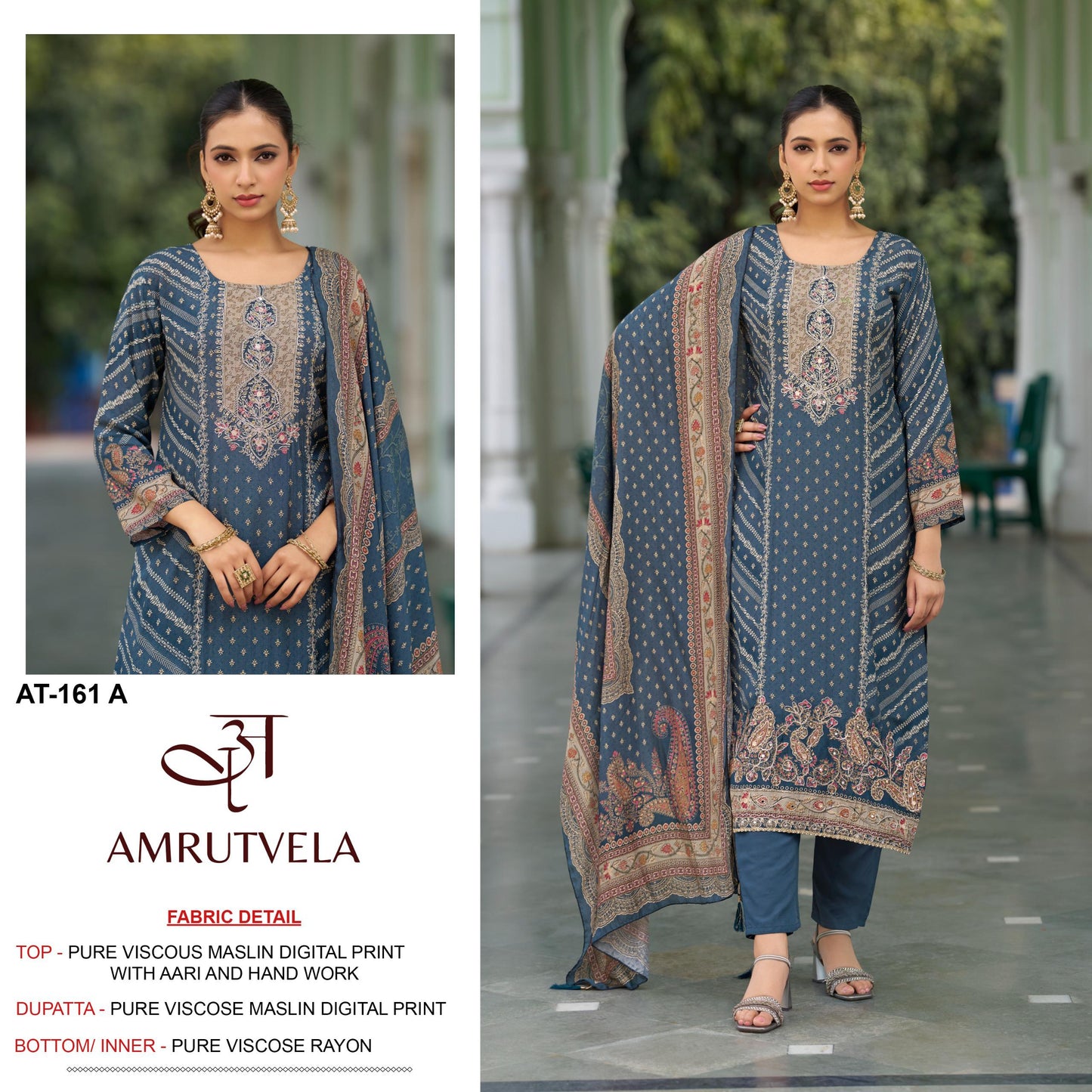 At-161-A Amrutvela Pure Viscose Pakistani Salwar Suits
