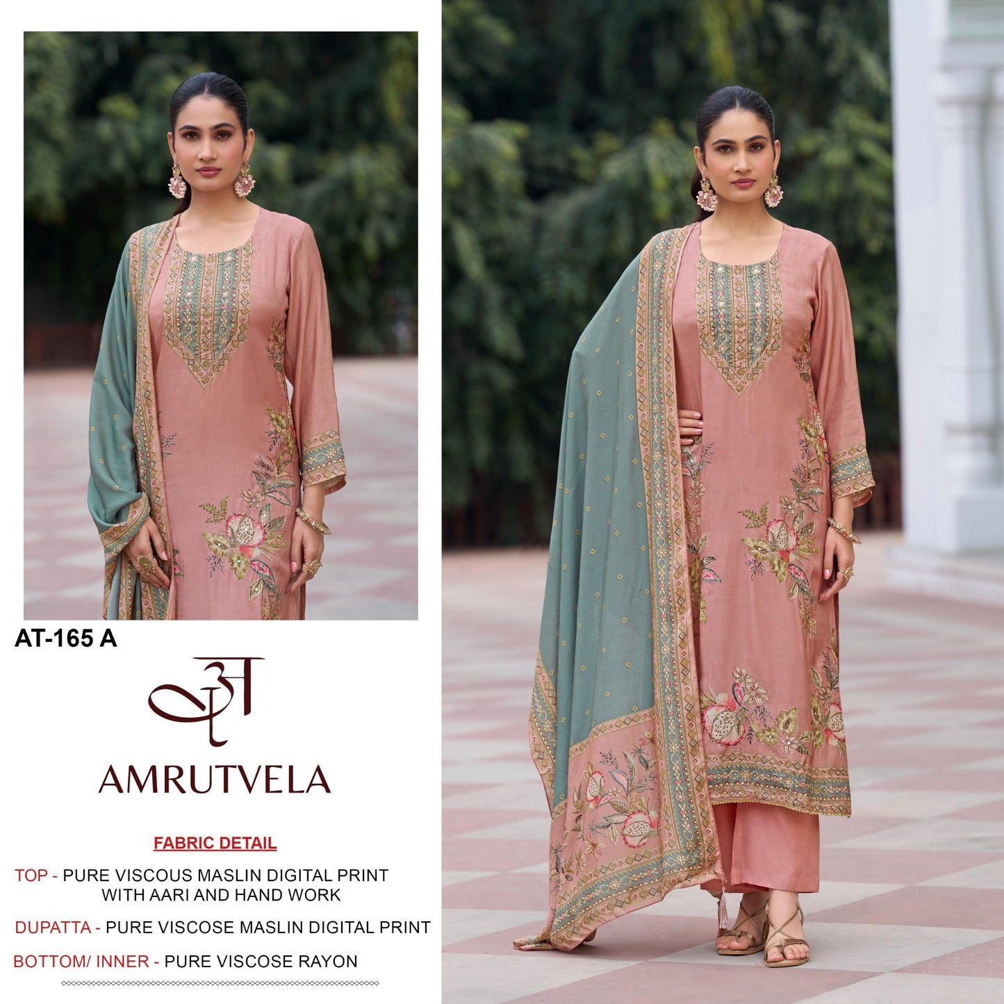 At-165-A Amrutvela Pure Viscose Pakistani Salwar Suits