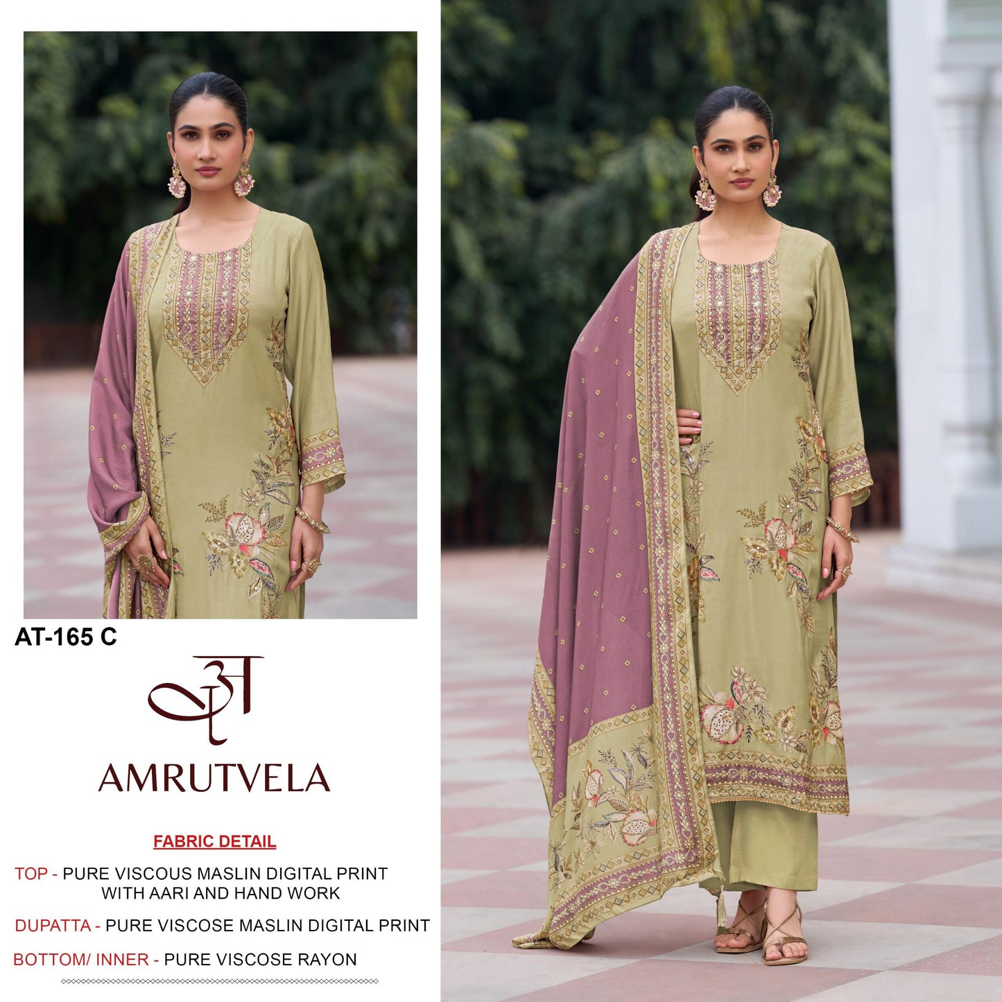 At-165-C Amrutvela Pure Viscose Pakistani Salwar Suits