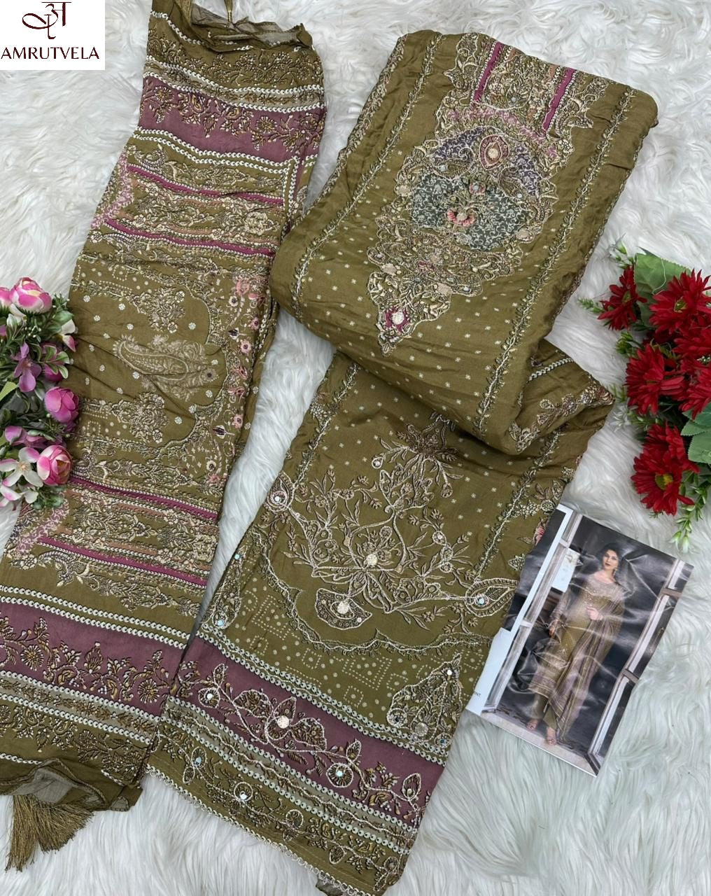 At-173-D Amrutvela Pure Viscose Pakistani Salwar Suits