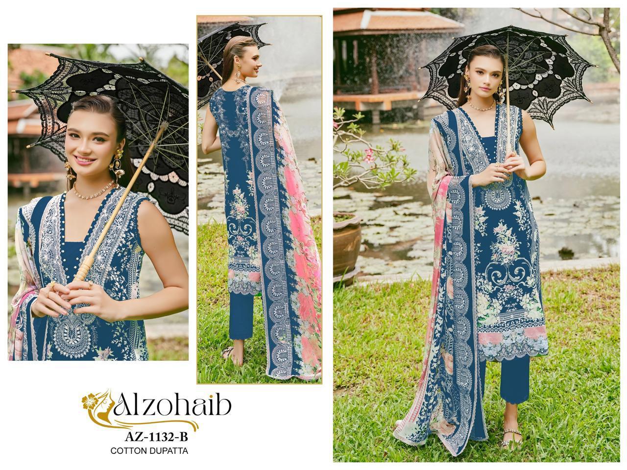 Az-1132B Al Zohaib Print Pakistani Salwar Suits