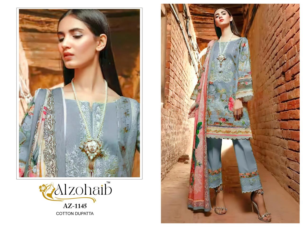 Az-1145 Al Zohaib Print Pakistani Salwar Suits