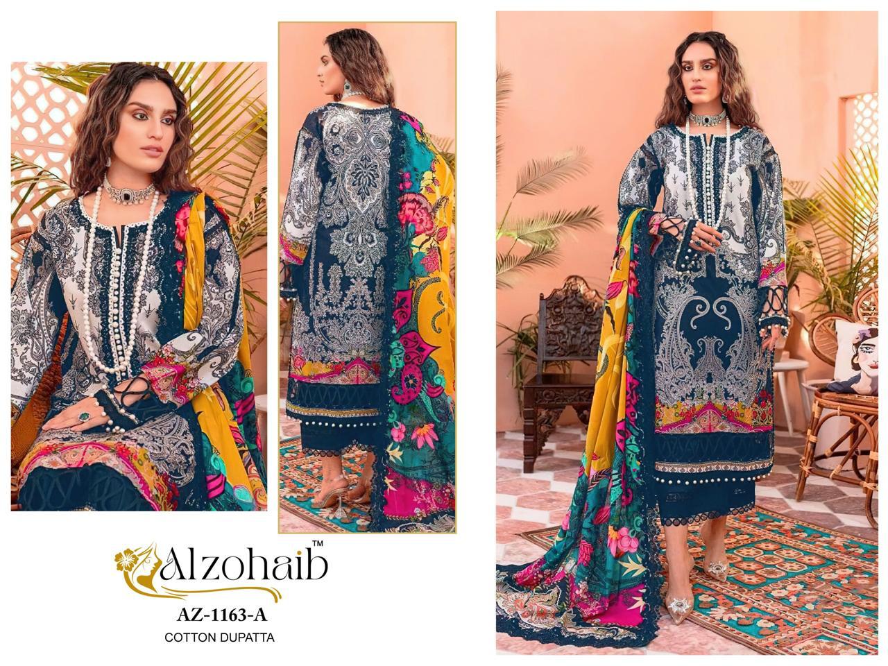 Az-1163A Al Zohaib Print Pakistani Salwar Suits